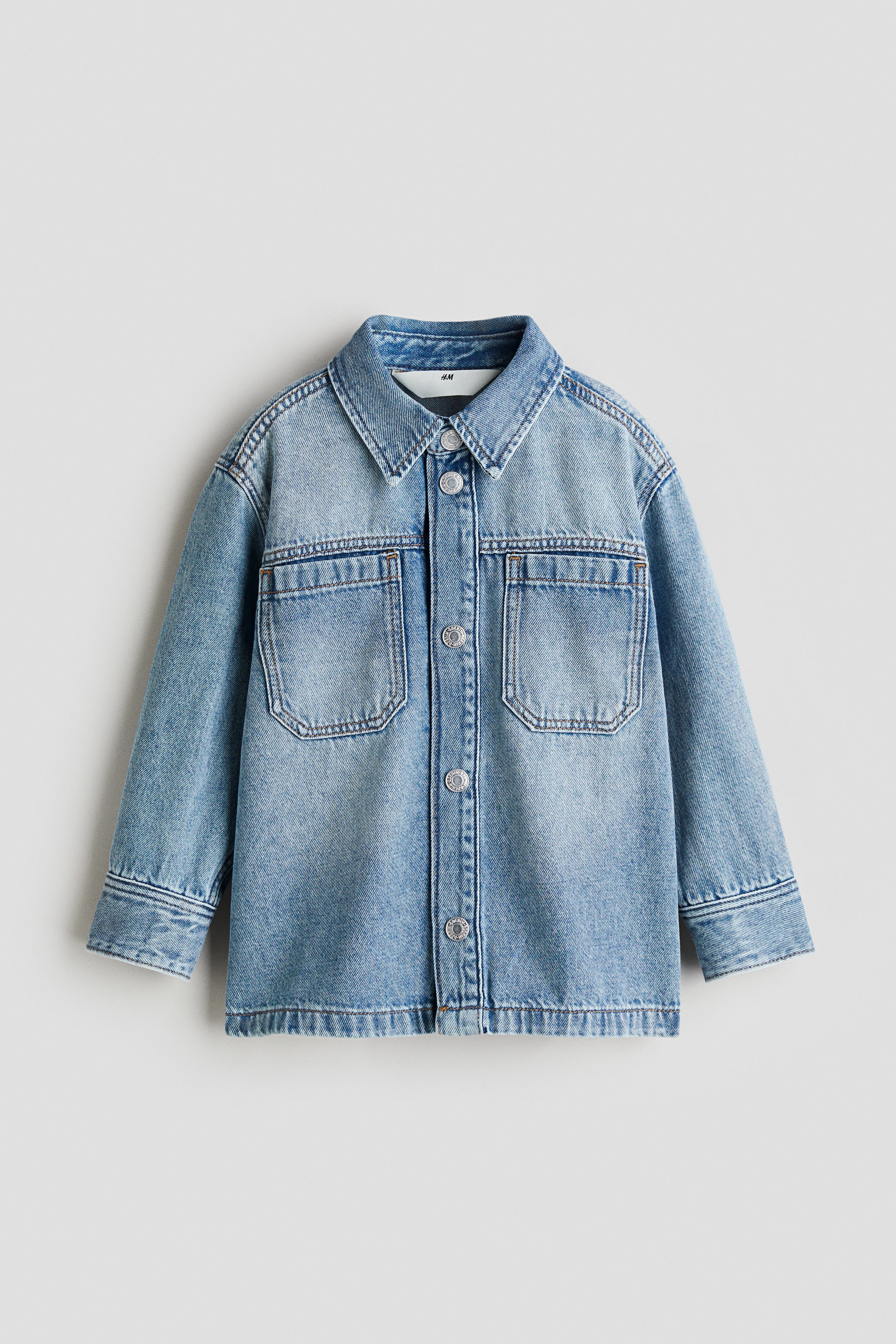 Denim overshirt - Light denim blue/Cream/Denim blue