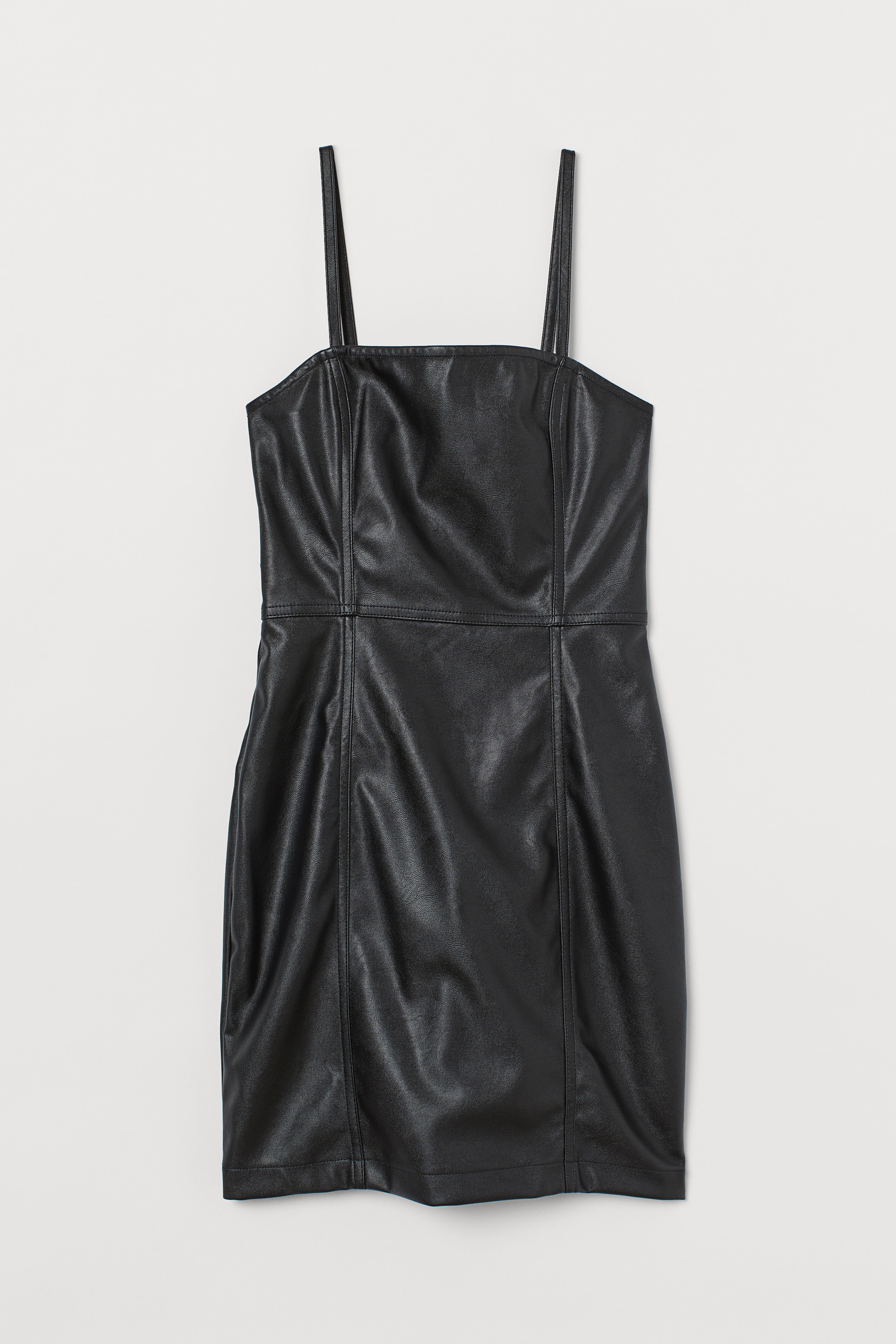 H&m faux leather dress fashion