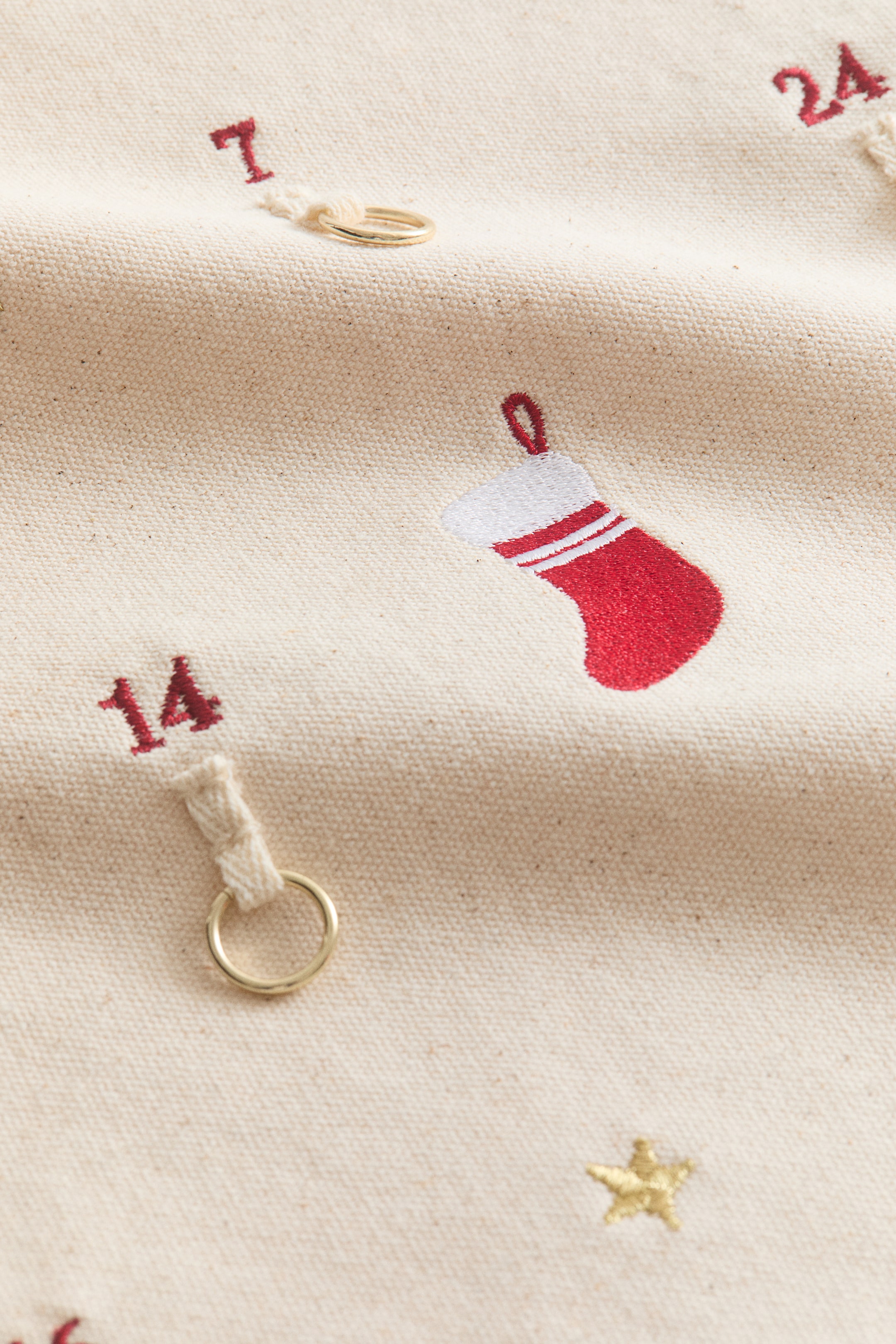 Embroidered Hanging Advent Calendar
