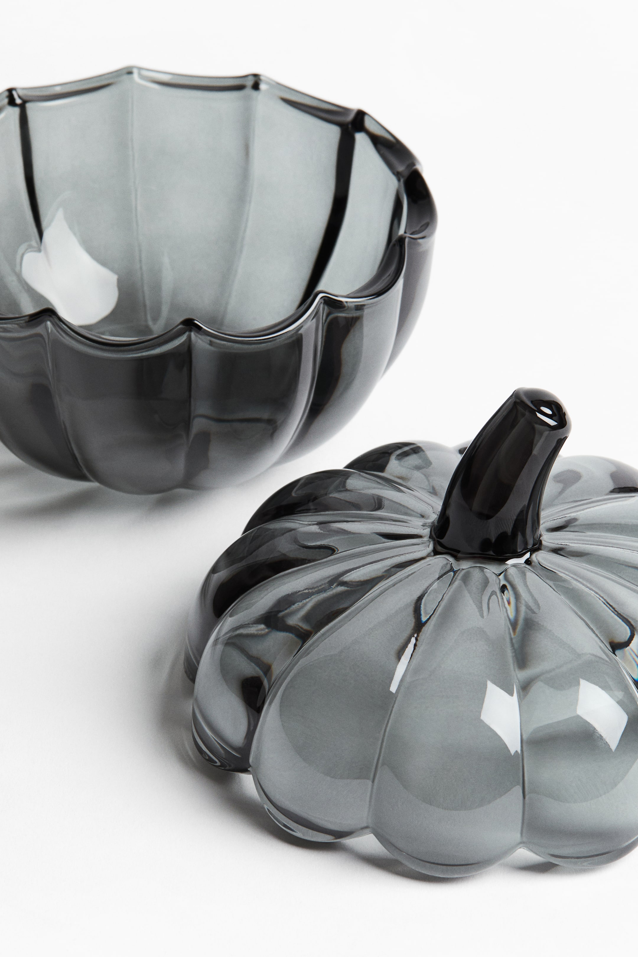 Pumpkin-Shaped Glass Jar