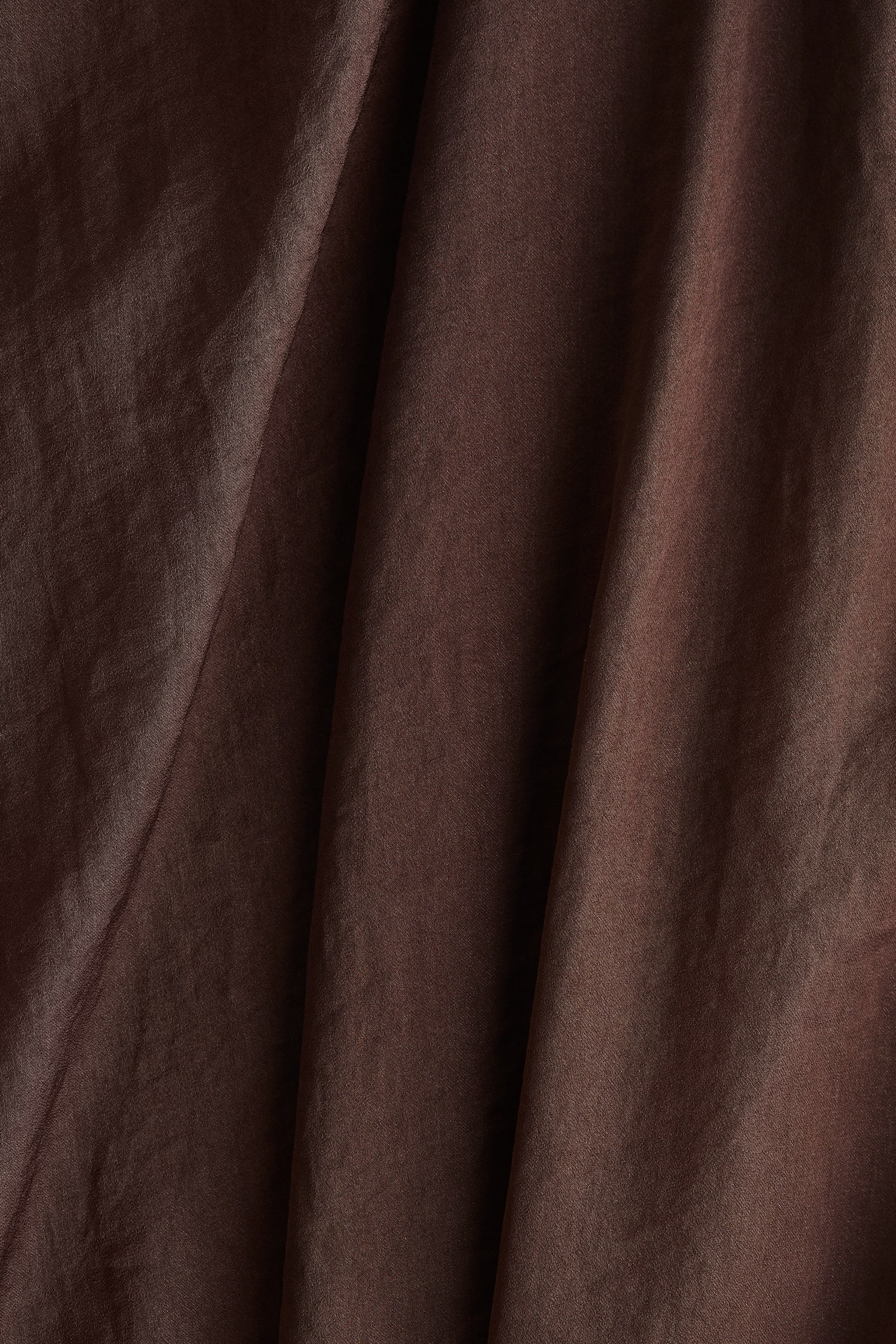 Balloon-Leg Satin Pants - Dark brown - 4