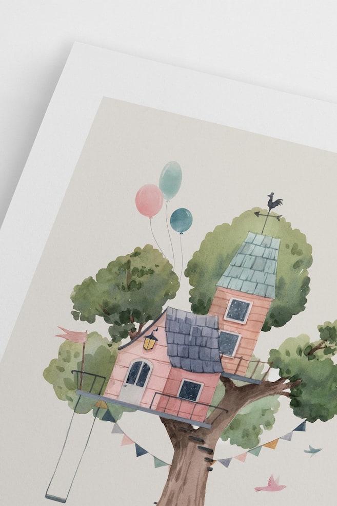 My Tree House Plakat - Pink/grøn/beige - 3