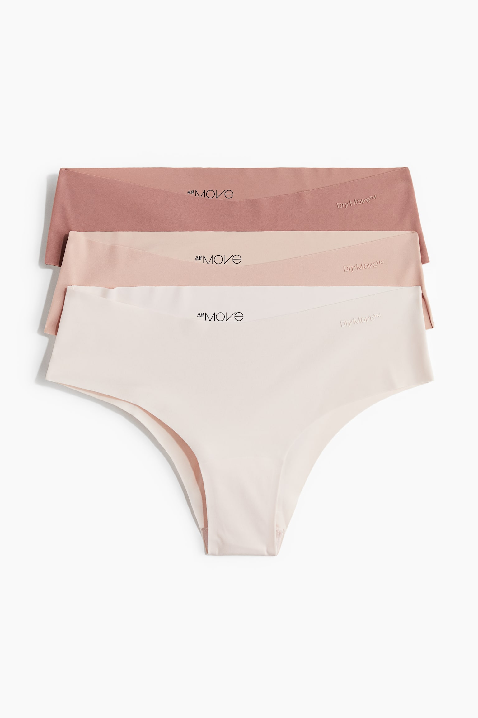 3-pack sports hipster briefs in DryMove™ - Pink/Black/Beige/Brown - 1