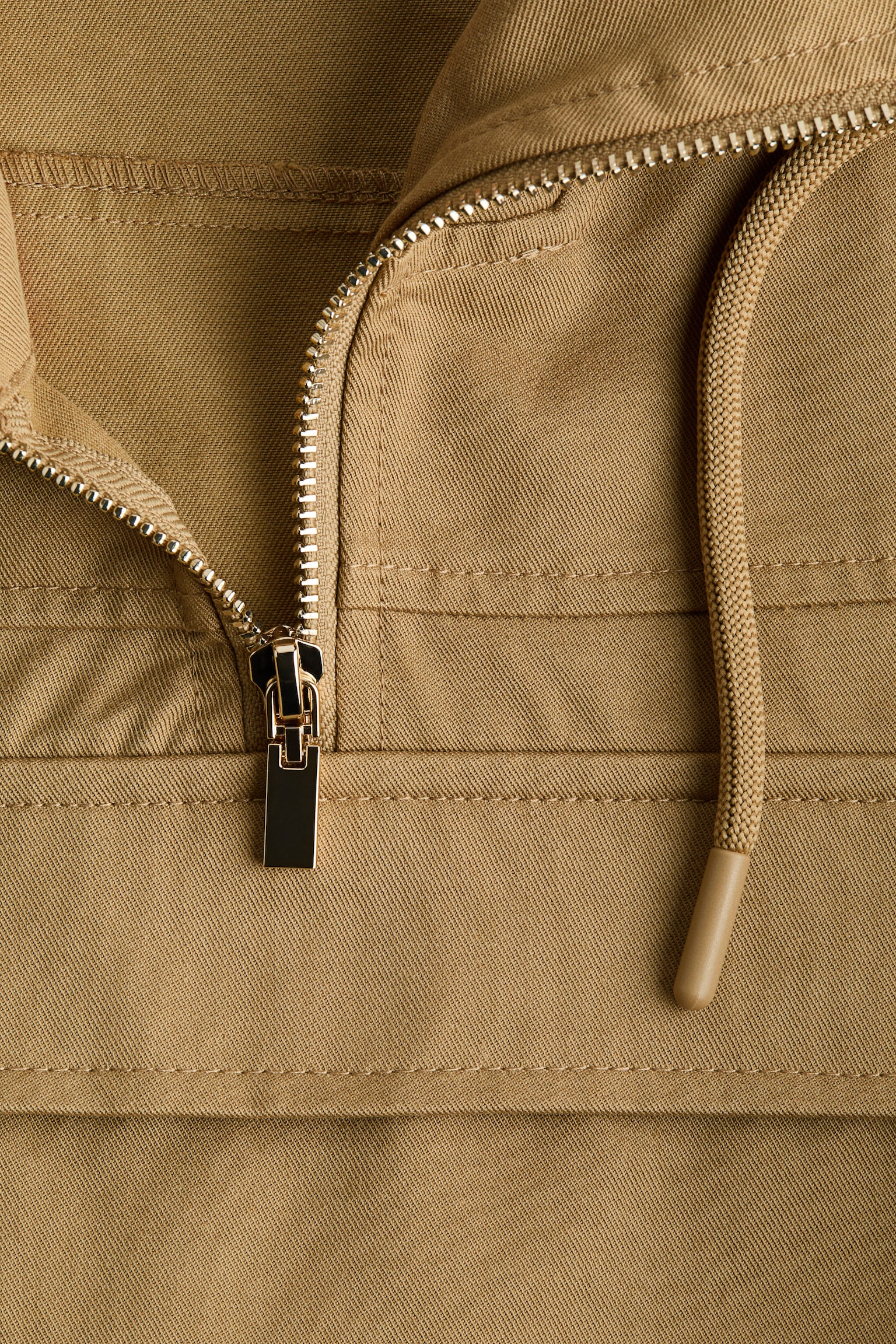 Twill popover jacket - Dark beige - 5