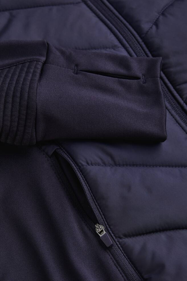 Padded hooded outdoor jacket - Navy blue/Black/Light beige/Dark beige/dc - 7