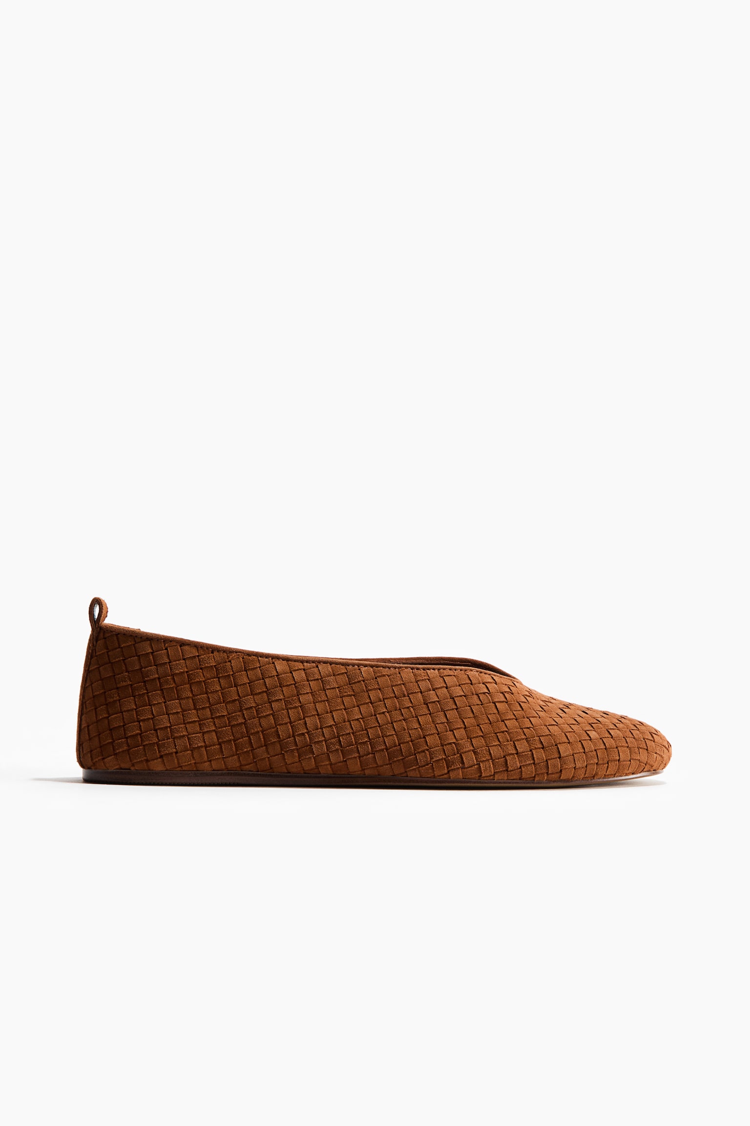 Braided leather ballet flats - Brown/Brown - 3