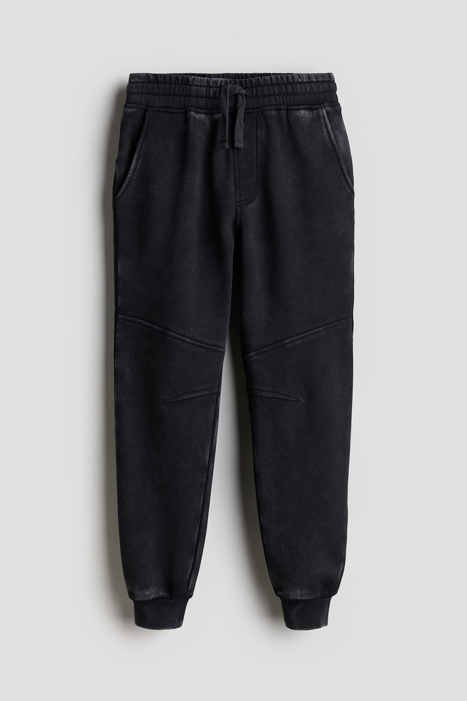 Washed sweatshirt joggers - Black - 1