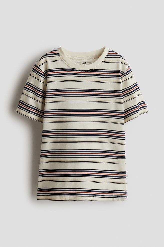 Playera con diseño - Beige/Franjas/Café claro/Roaming/Gris jaspeado claro/92 - 1