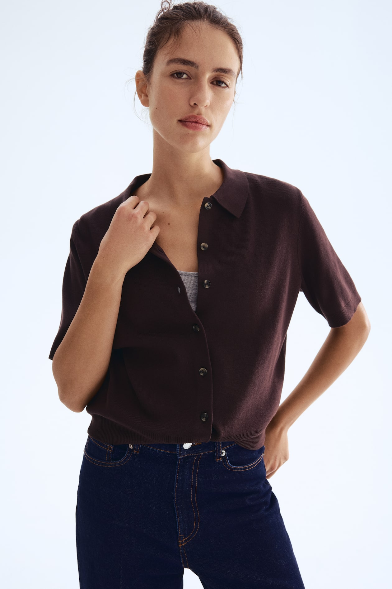 Cardigan with Collar - image 4