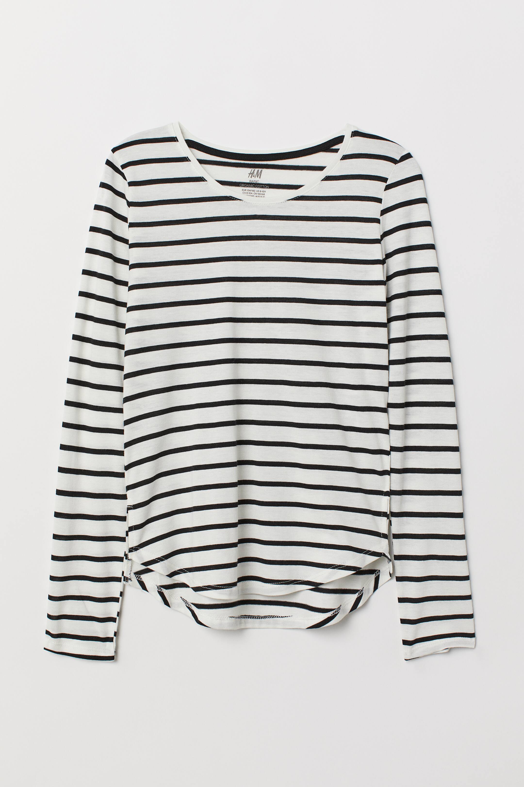 Größeres Bild ansehen: Shirt aus Modalmischung - Weiß/Schwarz - Kids | H&M DE 1