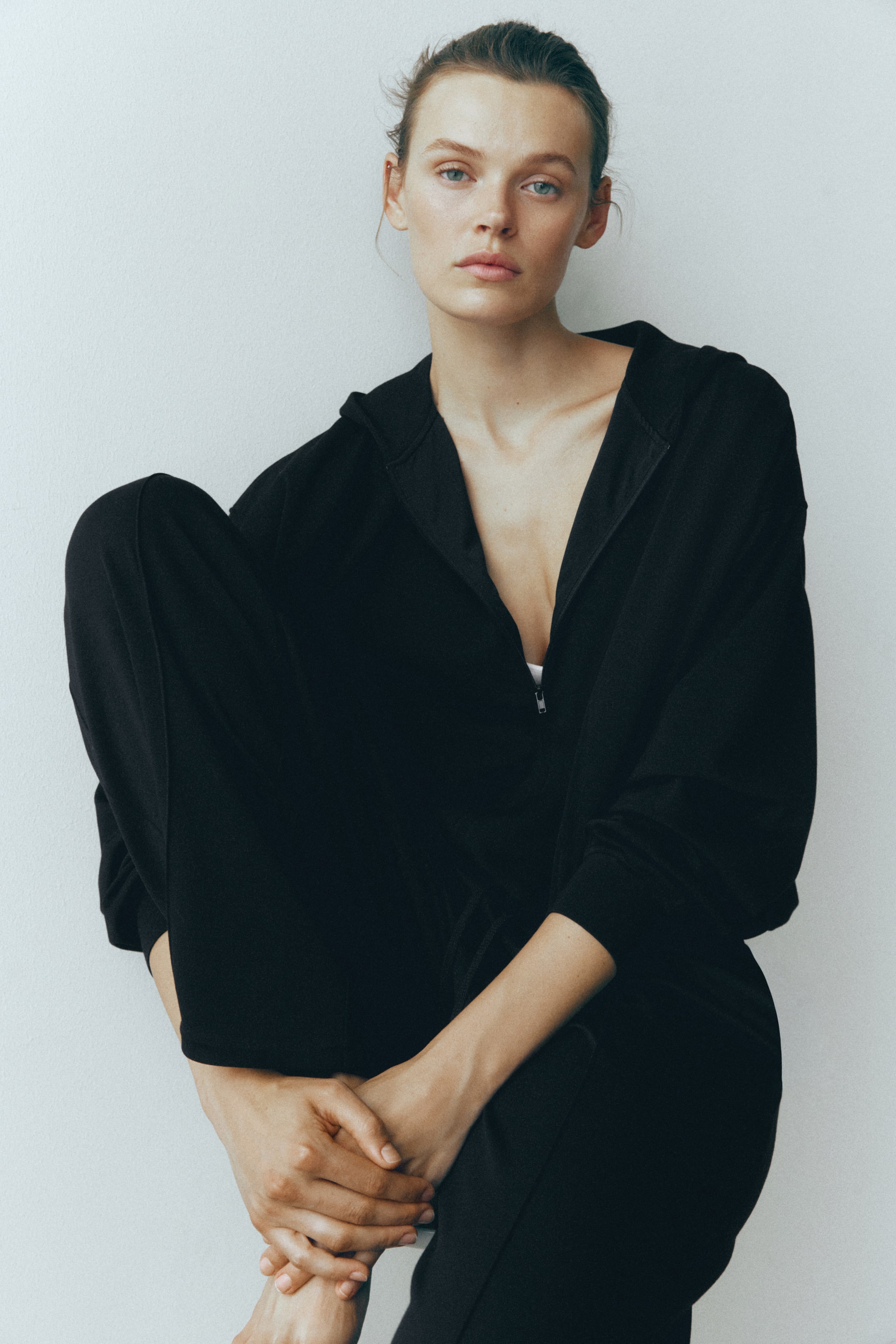 Viscose-Blend Hooded Jacket