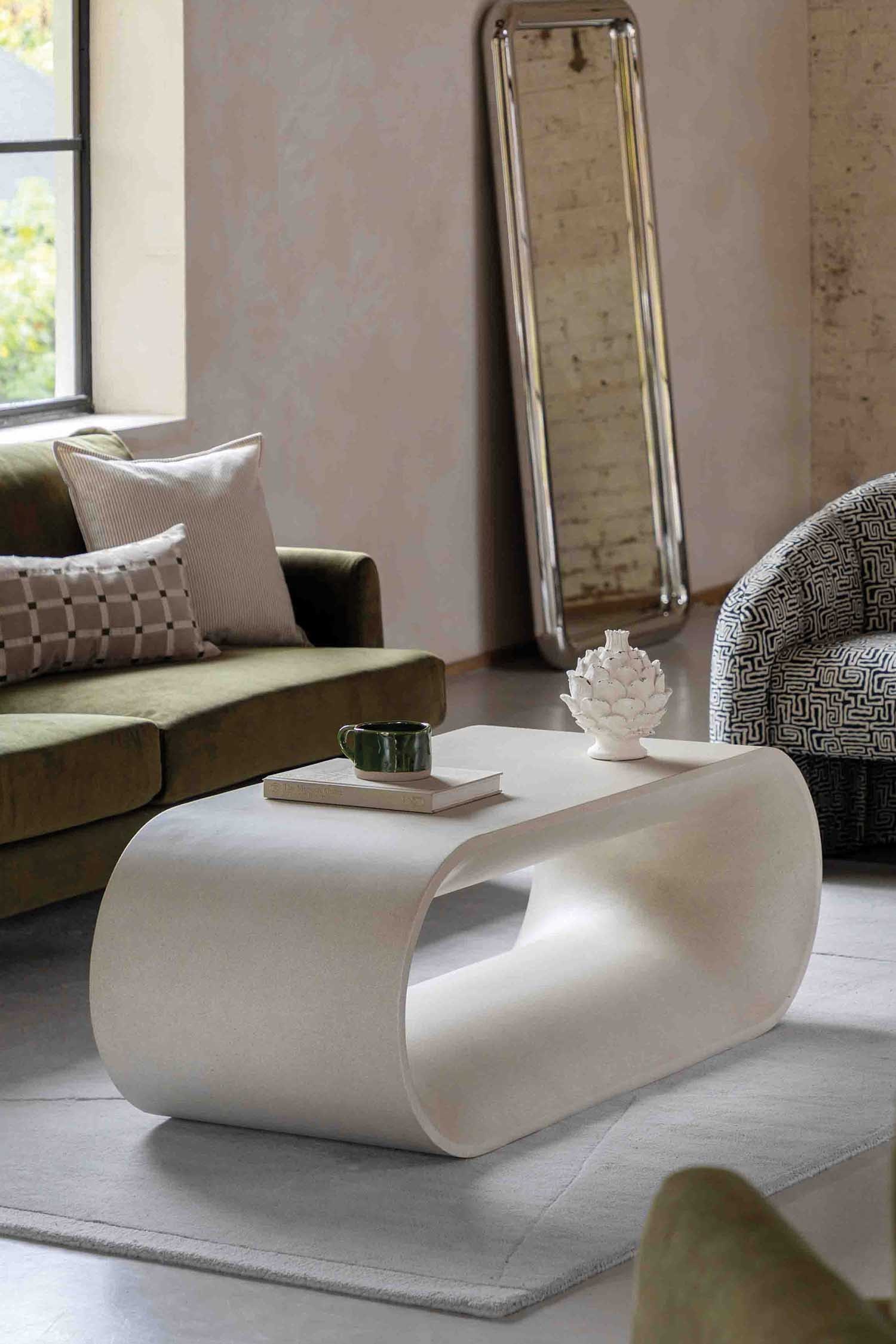 Sculpted Concrete Coffee Table - Grey