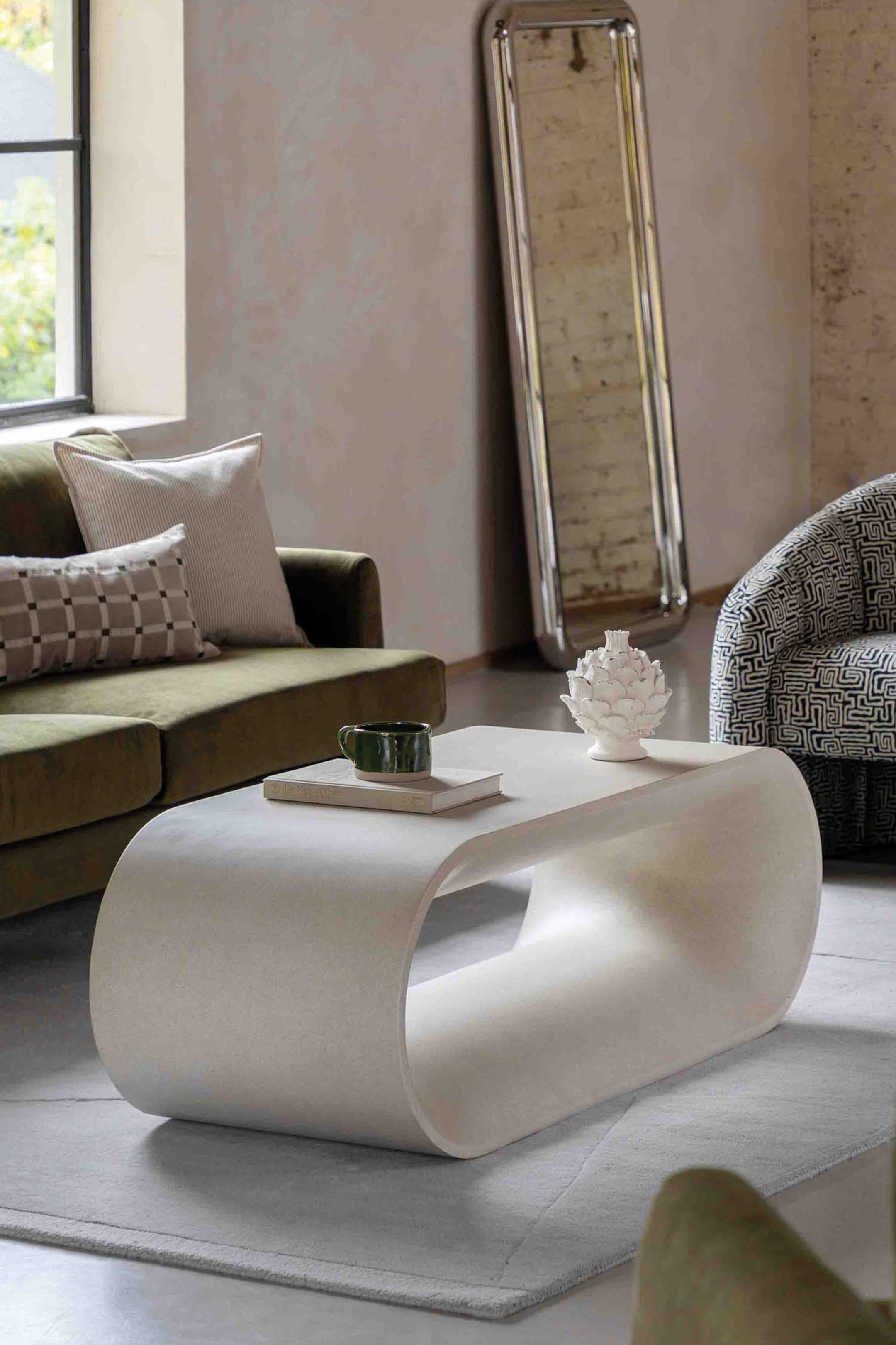 View larger image: Sculpted Concrete Coffee Table - Grey - Gallery Direct - Home All | H&M GB 1