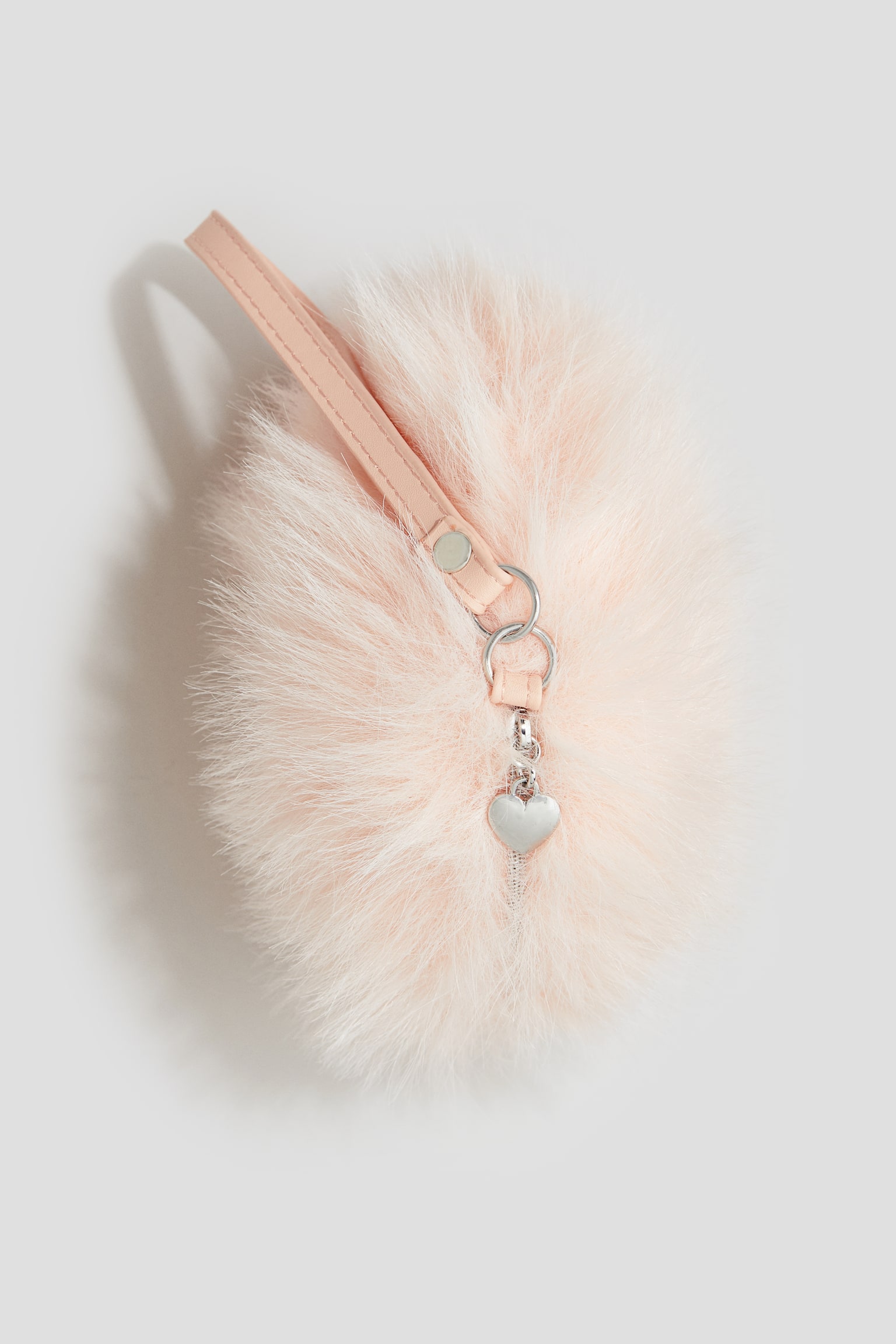 Round Fluffy Handbag - Light pink - 2