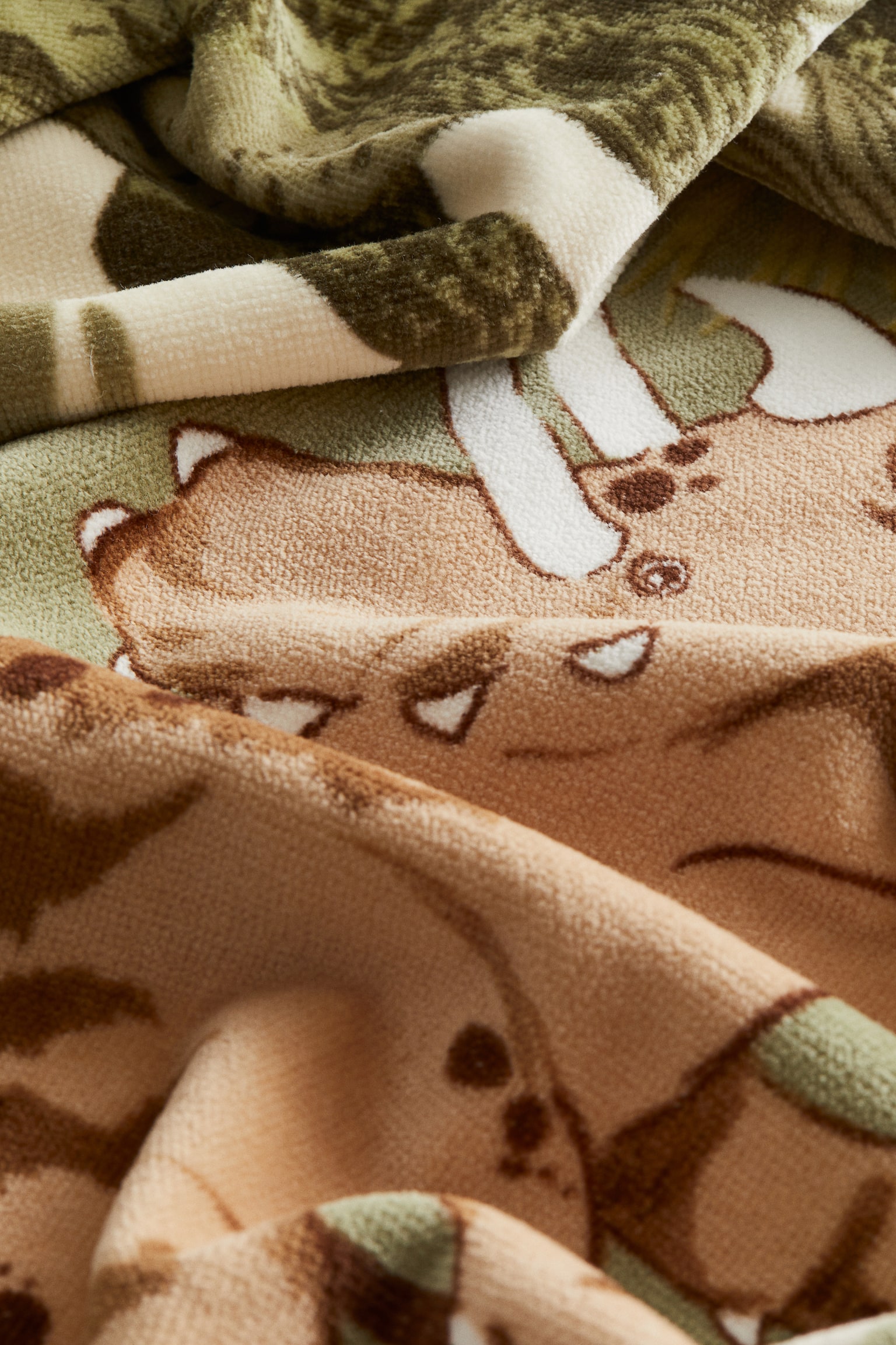 מארז 2 מגבות אורחים עם הדפס - בז‘/דינוזאורים - 2