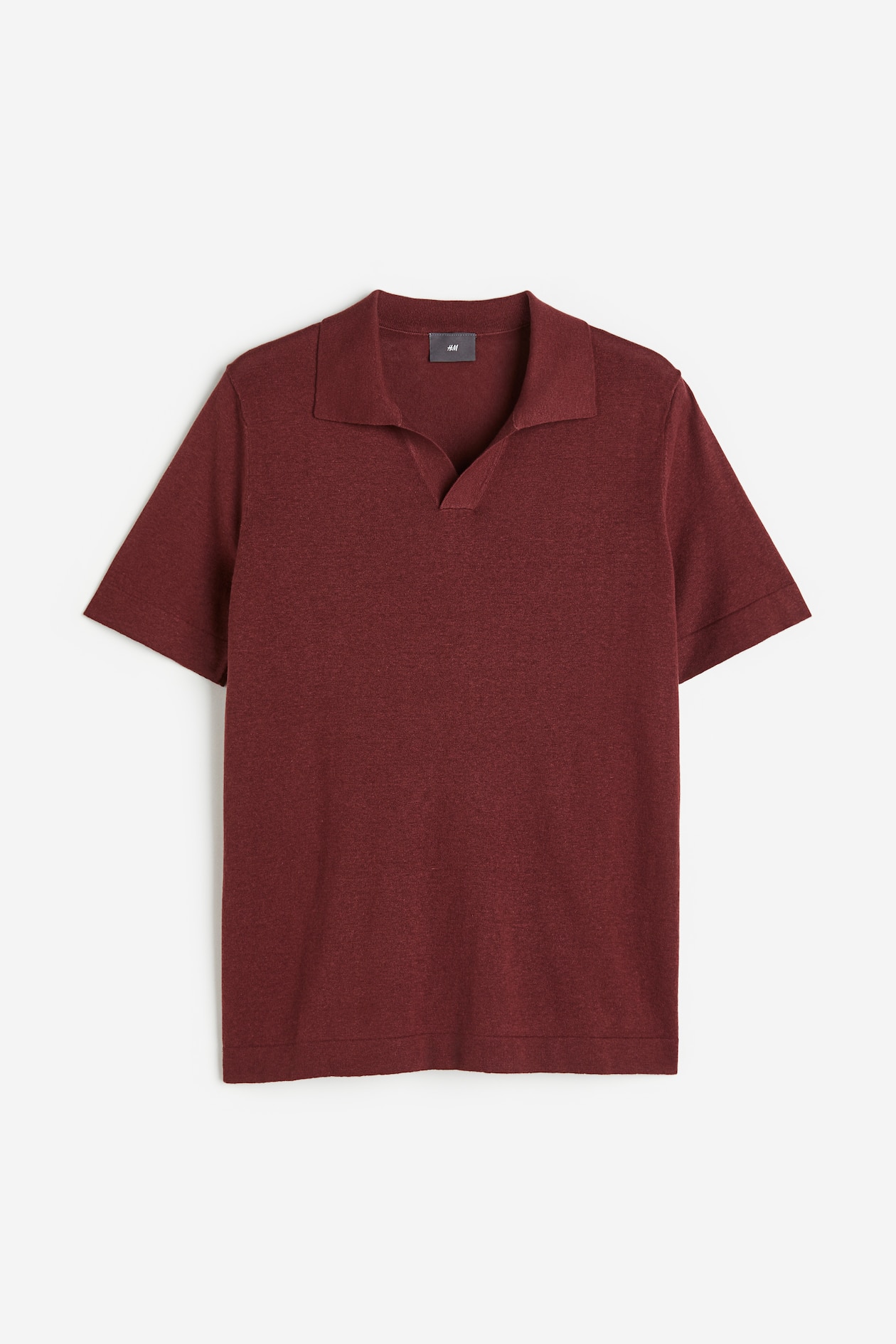 Regular Fit Linen-blend Polo Shirt - Short sleeve - Regular length ...