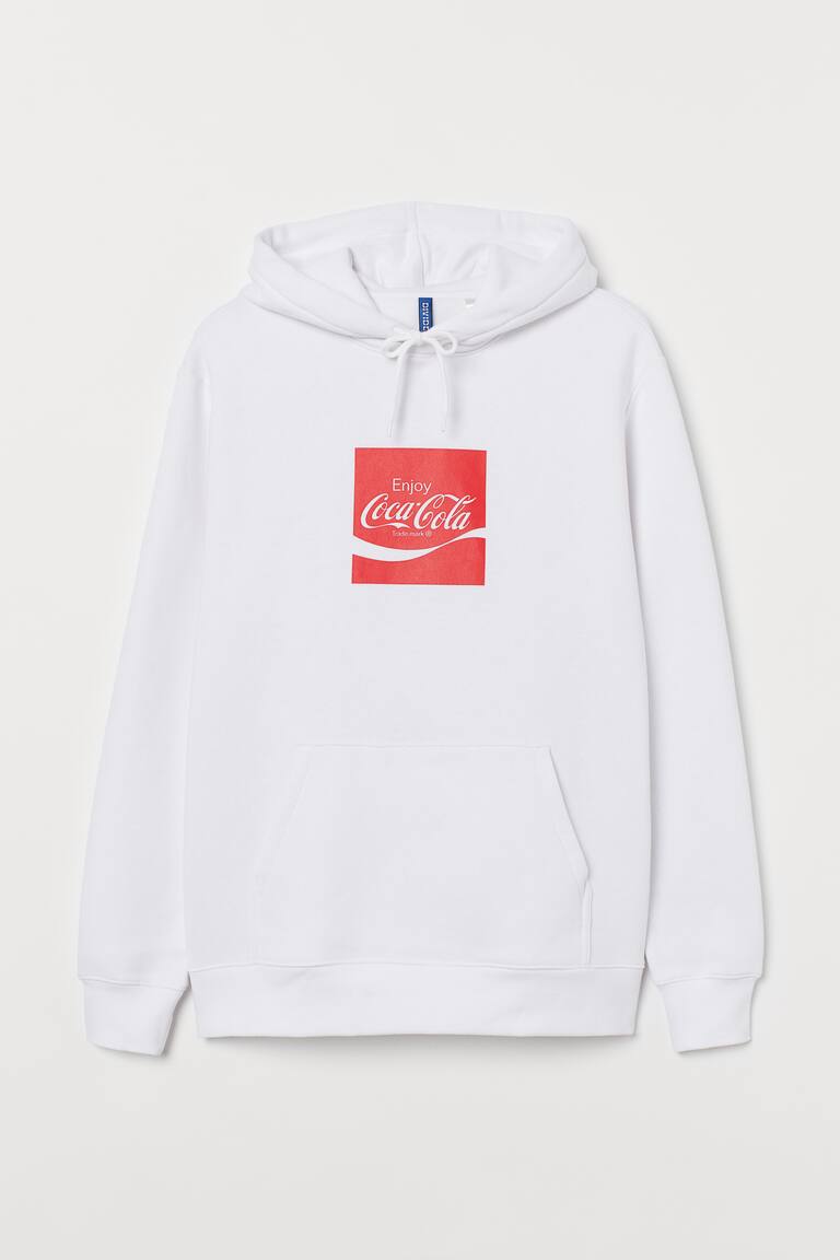 Kapuzenshirt mit Druck Weiß/Coca Cola Men H&M DE