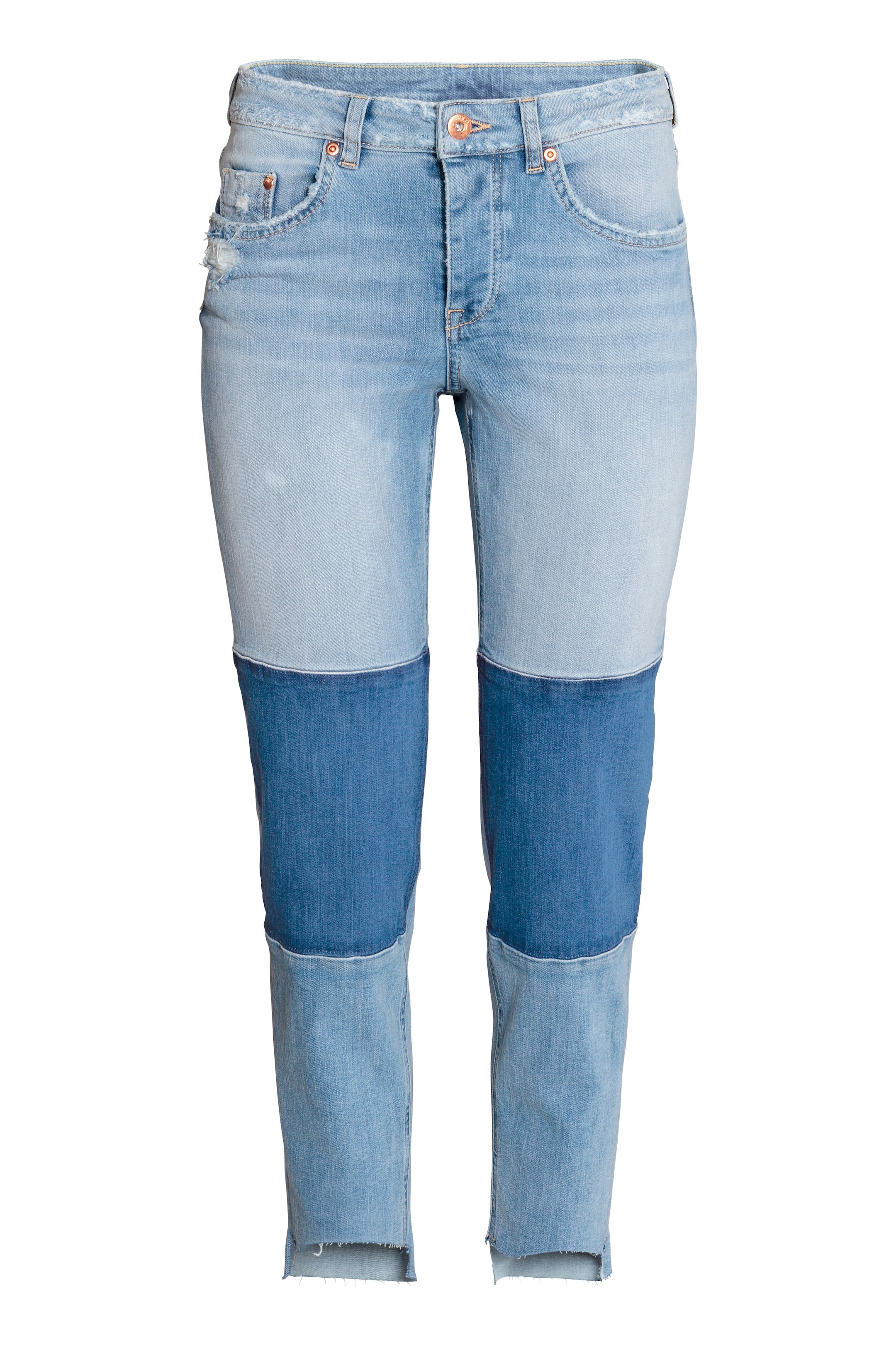 Agrandir l'image: Straight Cropped Regular Jeans - Licht denimblauw - FEMME | H&M BE 1