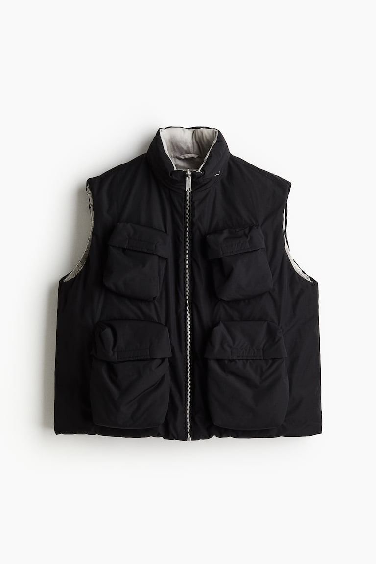 リバーシブルダウンパファーベスト - ブラック - Men | H&M JP