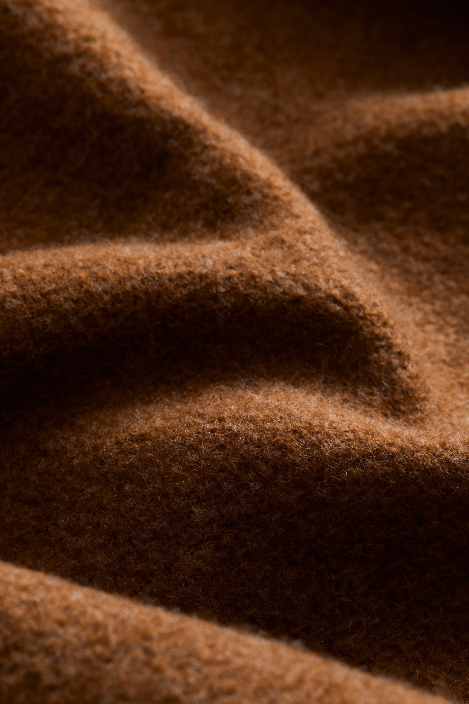 Fringed wool-blend blanket - Brown/Pink/Beige - 2