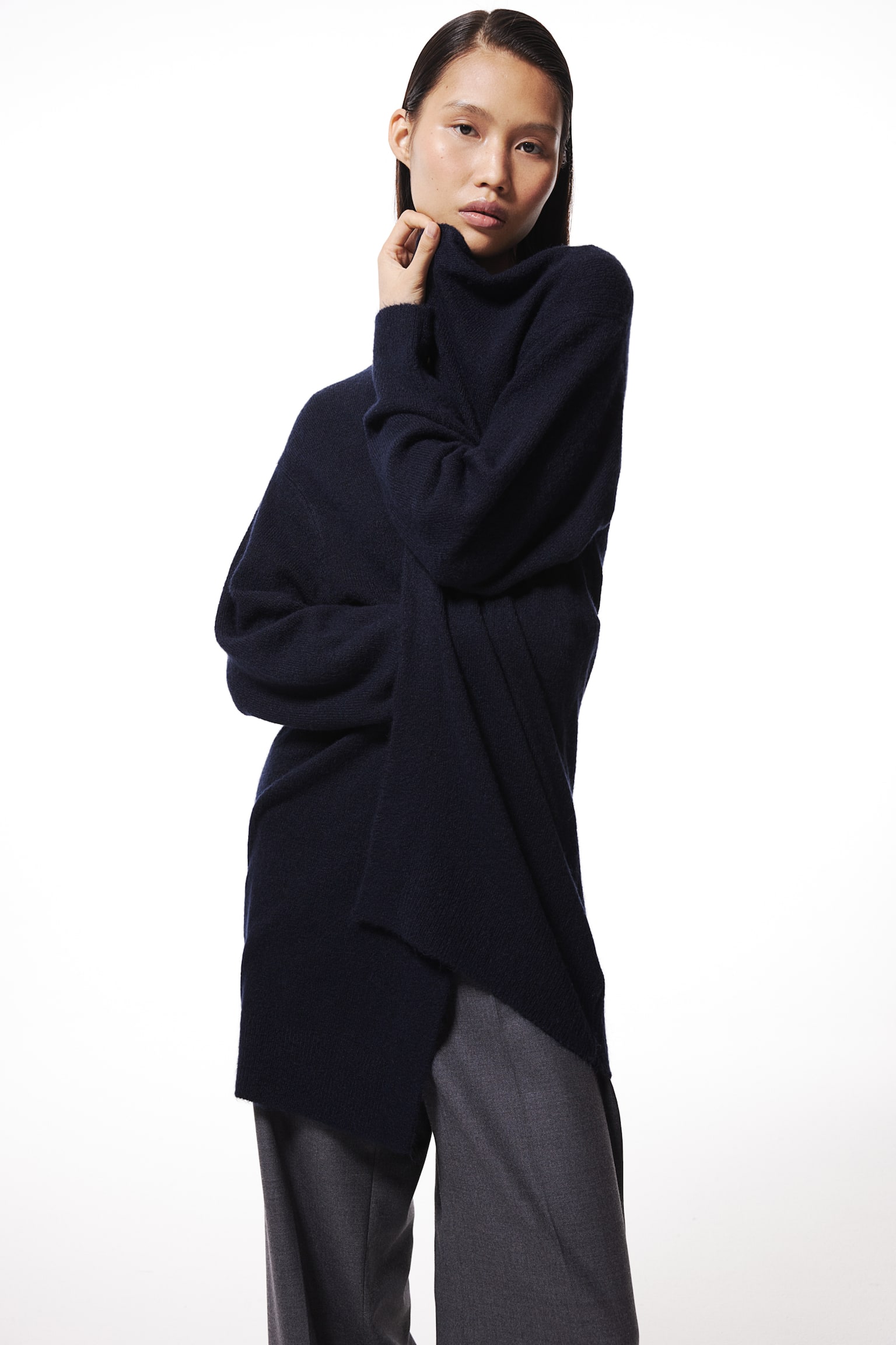 Long cardigan - Navy blue/Dark grey marl/Black - 6