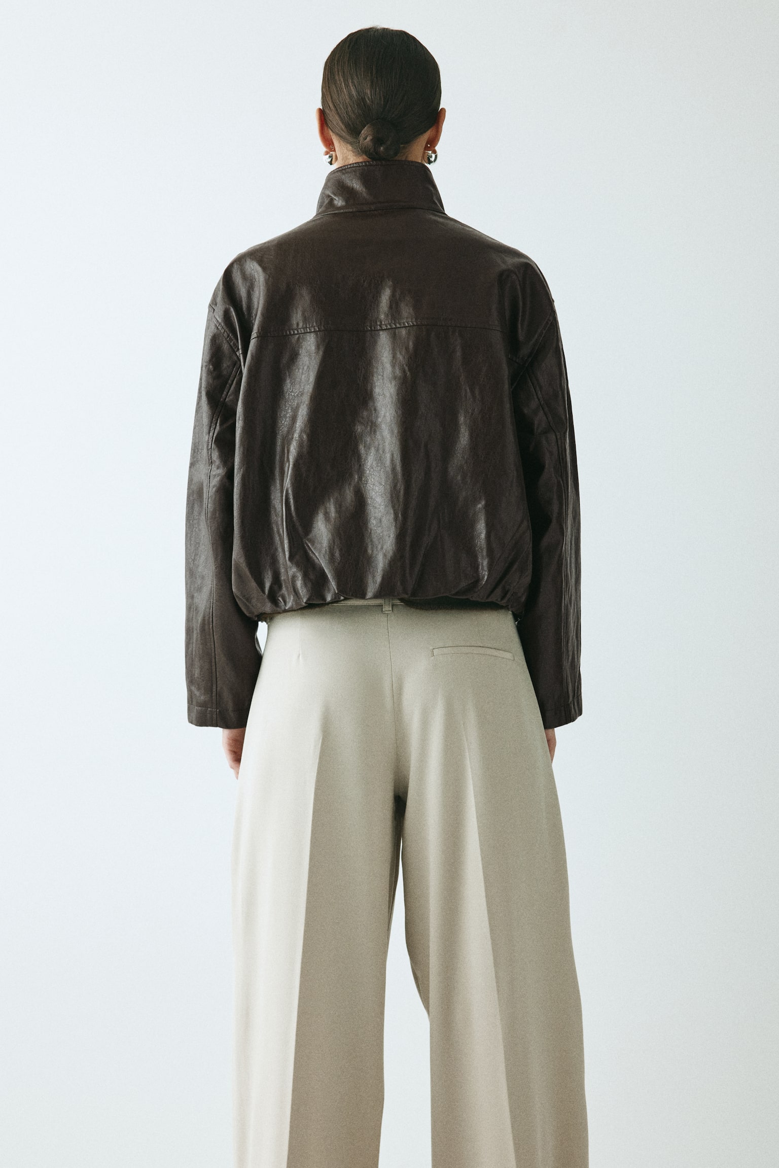 Coated jacket - Dark brown - 7