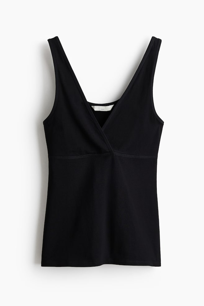 MAMA Nursing vest top - Black/Dark brown - 1