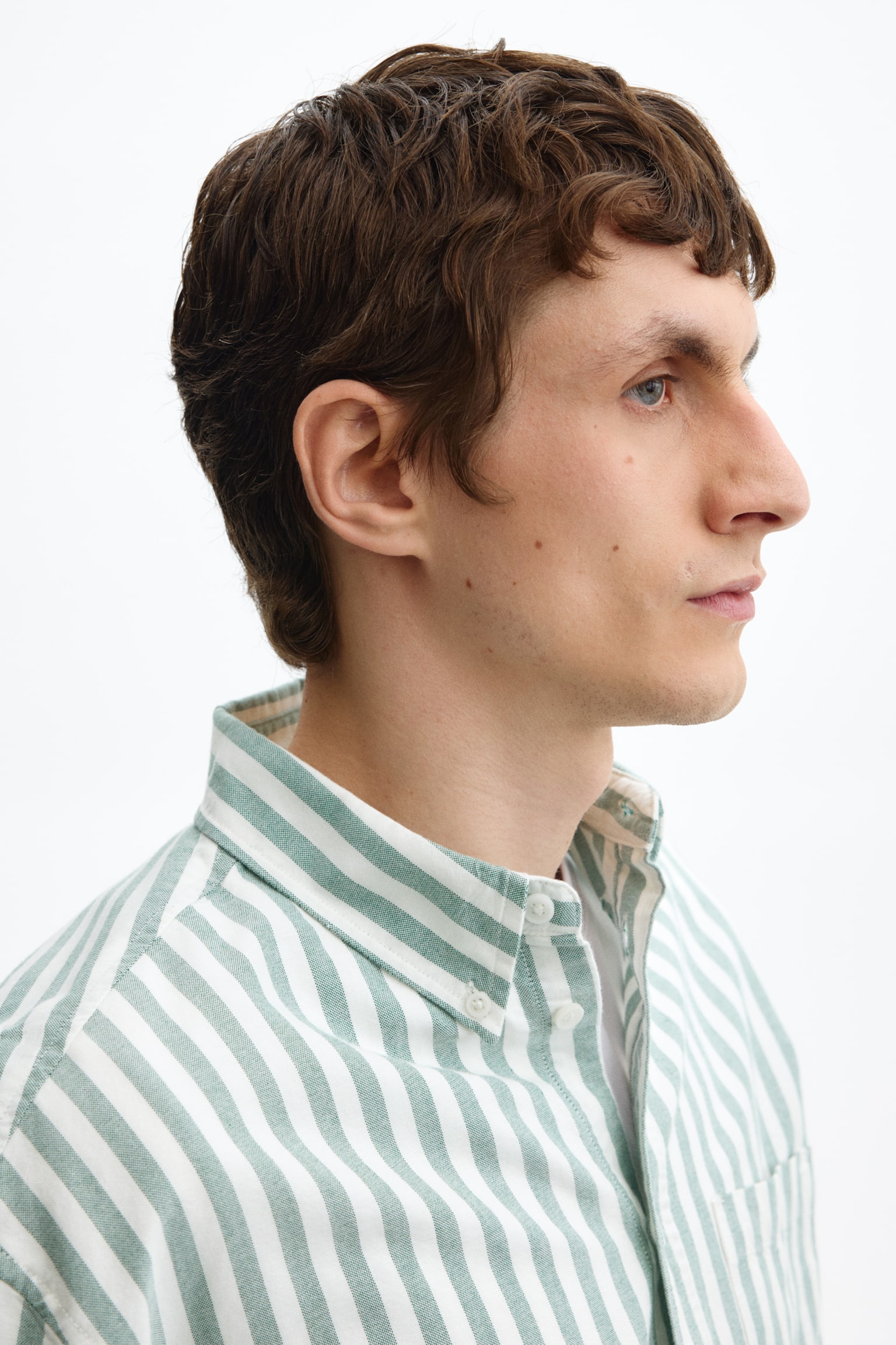 Camisa Oxford Relaxed Fit - Verde/Rayas/Blanco/Azul oscuro/Rojo - 5