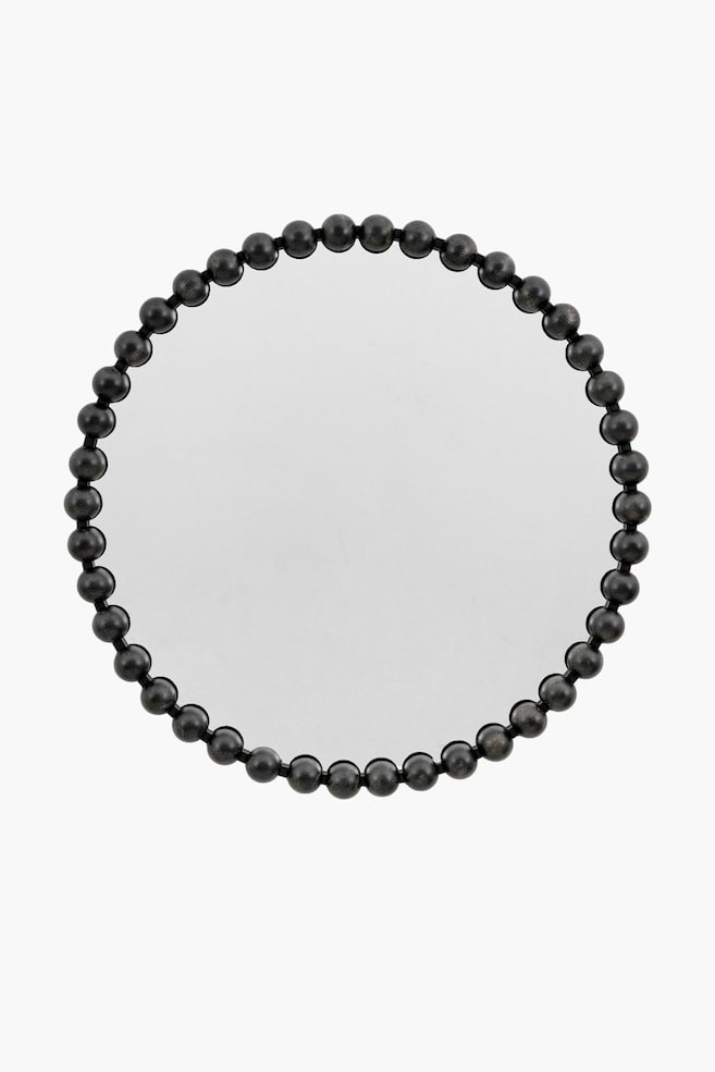 Bobble Edge Round Mirror 80cm - Black - 1