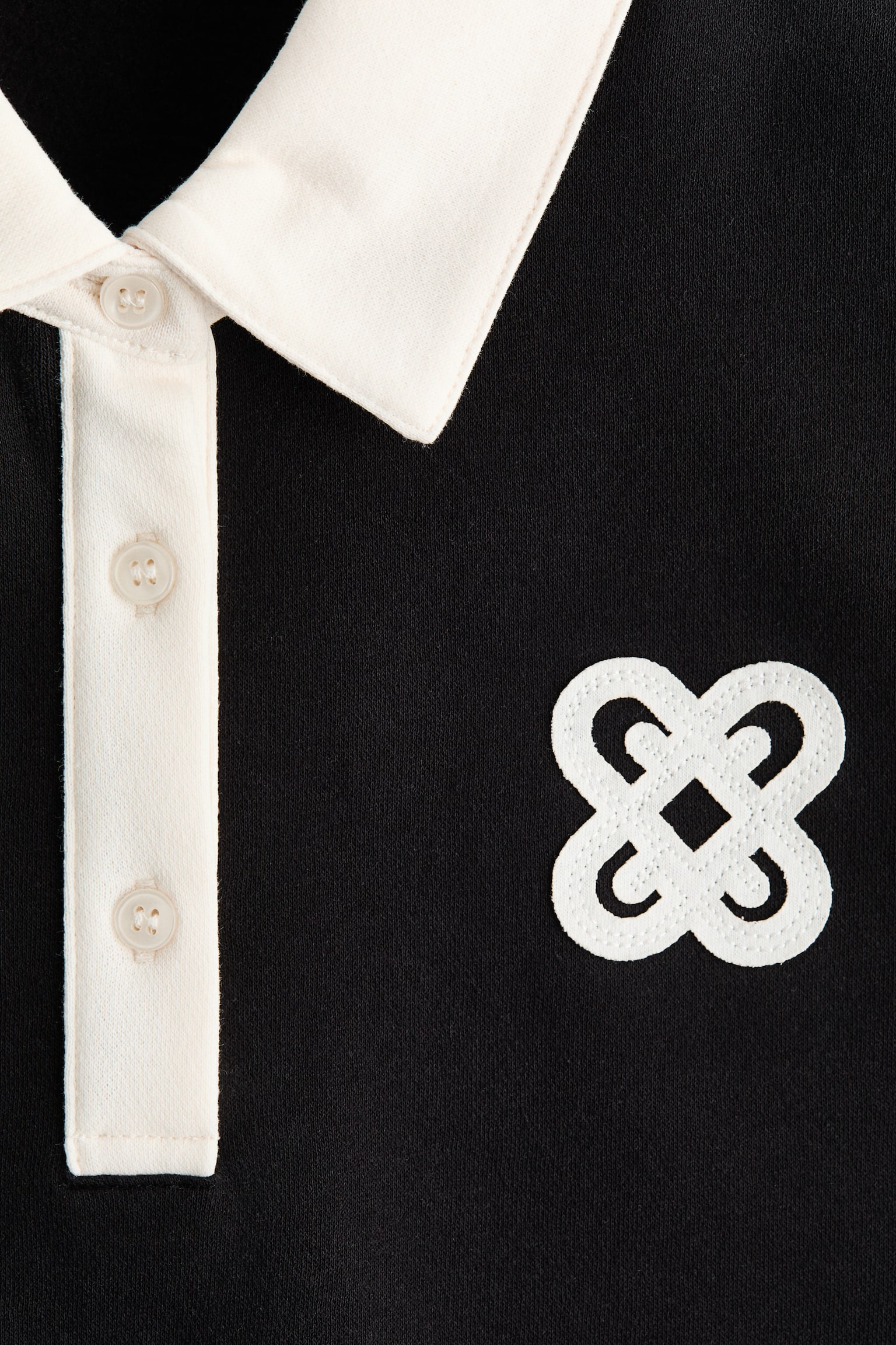 Rugby shirt - 블랙/크림 - 3