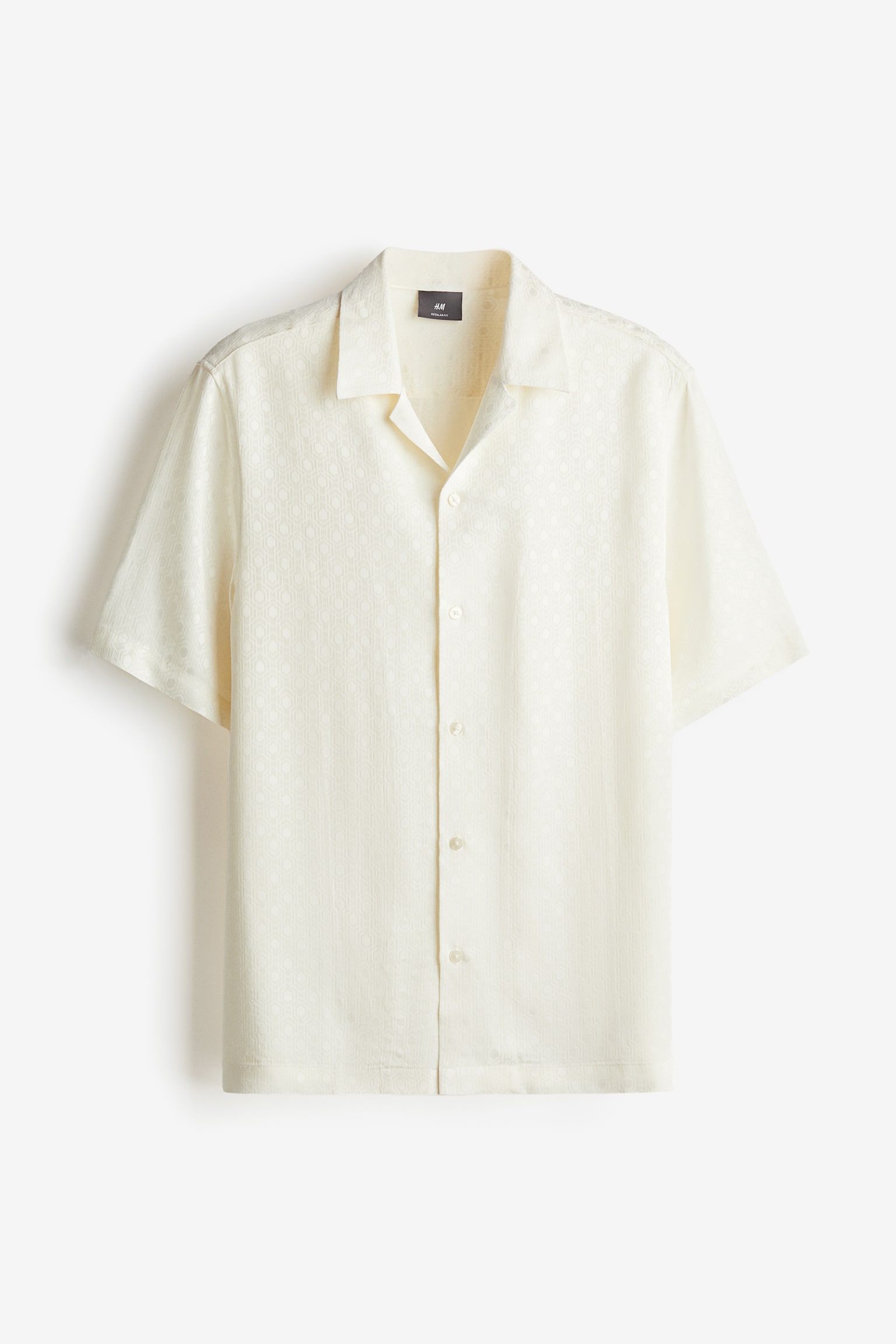 Regular Fit Resort Shirt - Cream/Dark red/Black - 2