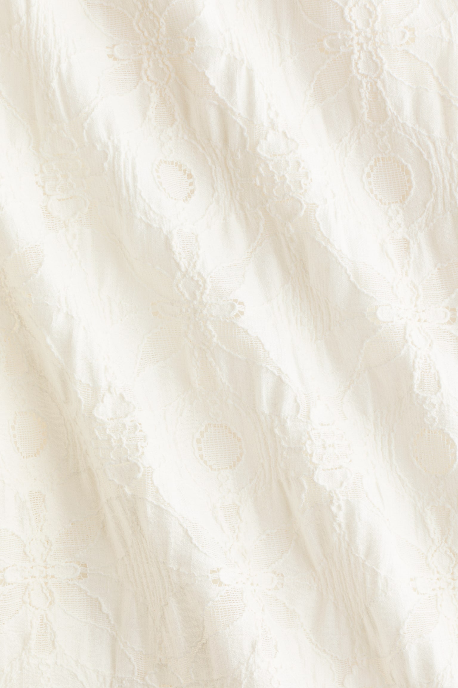 Lace-look drawstring trousers - White - 2