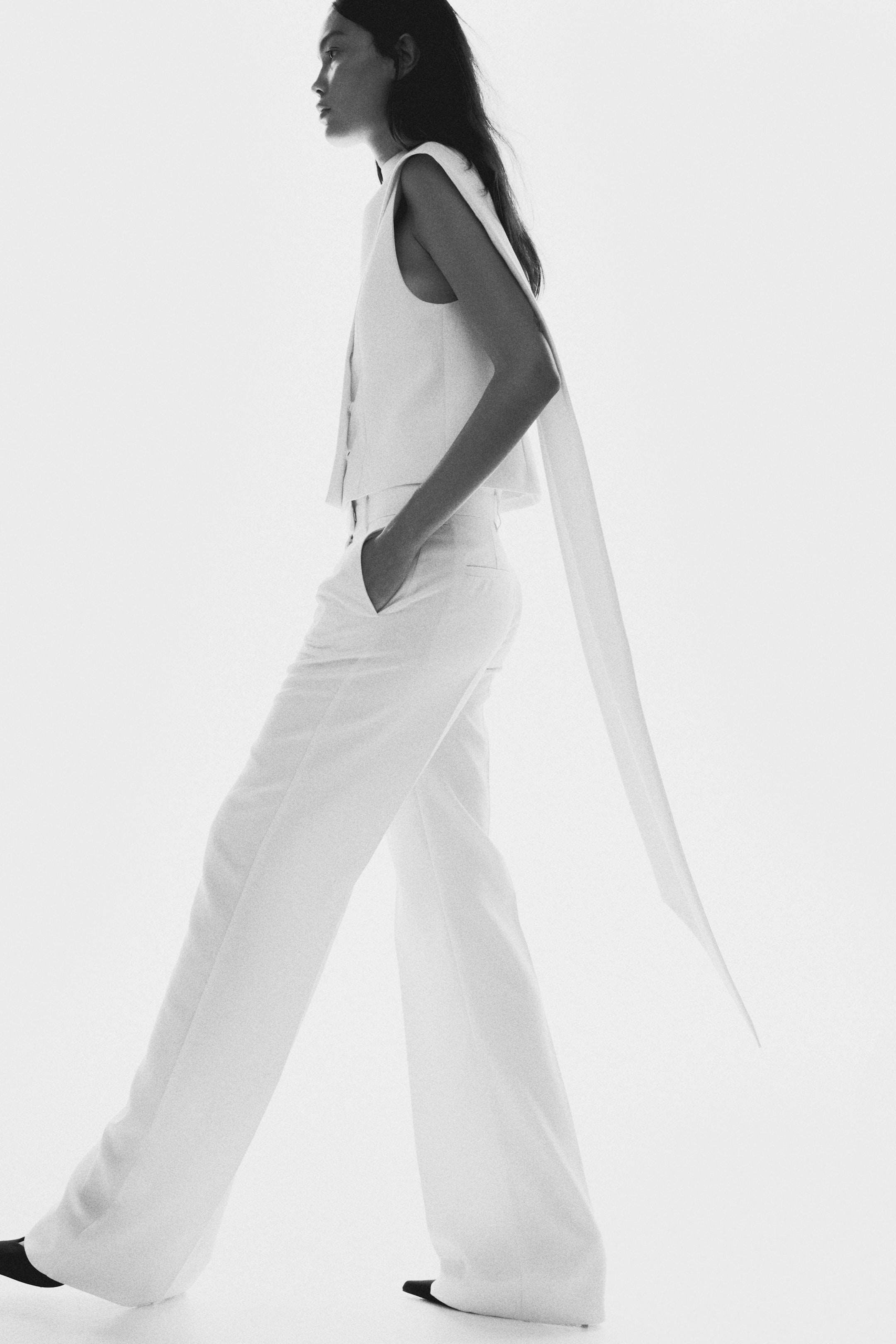 Visualizza immagine più grande: Pantaloni eleganti bootcut - Bianco - DONNA | H&M IT 5