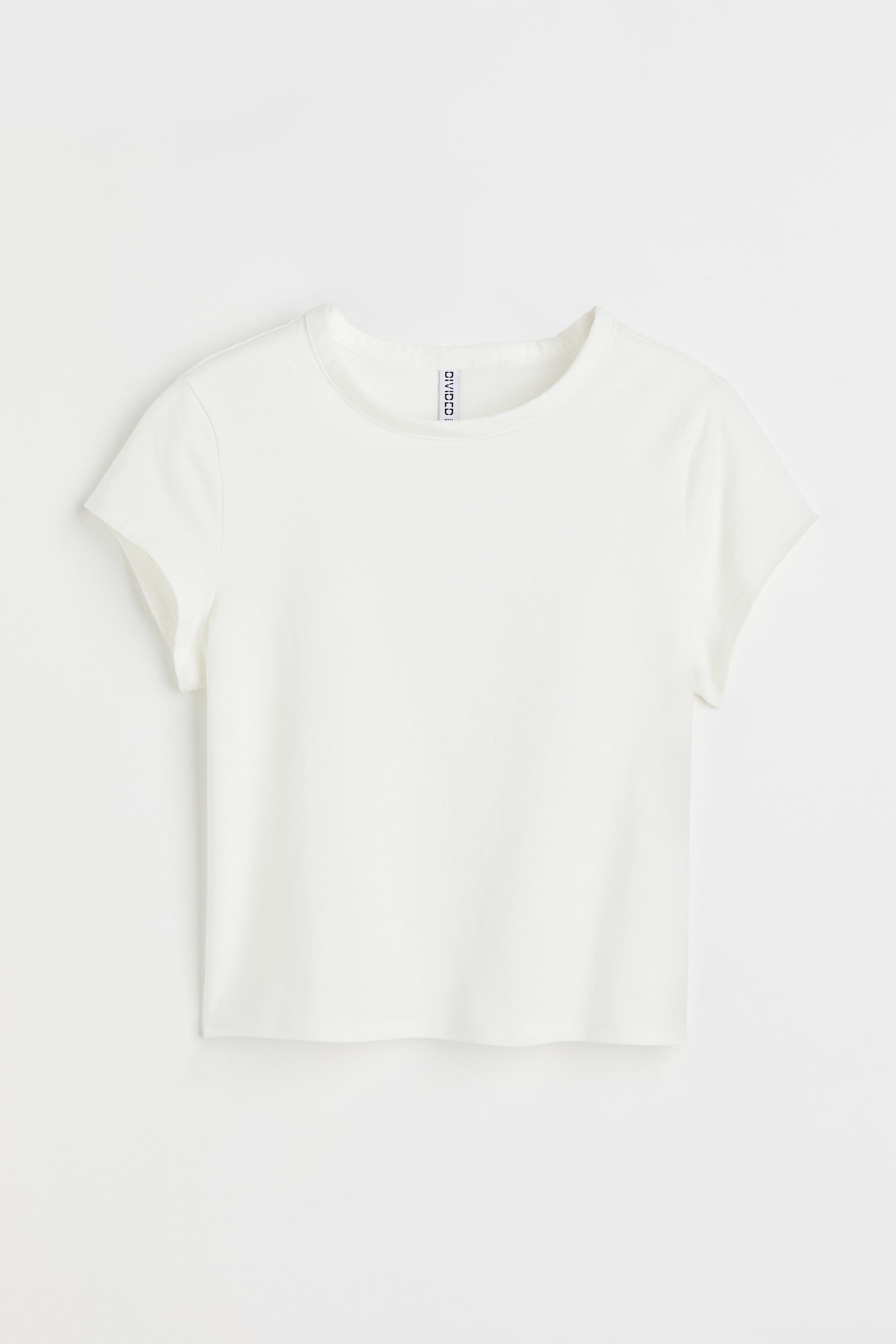 Cotton Jersey T-shirt - Round Neck - Short sleeve - White - Ladies | H&M US