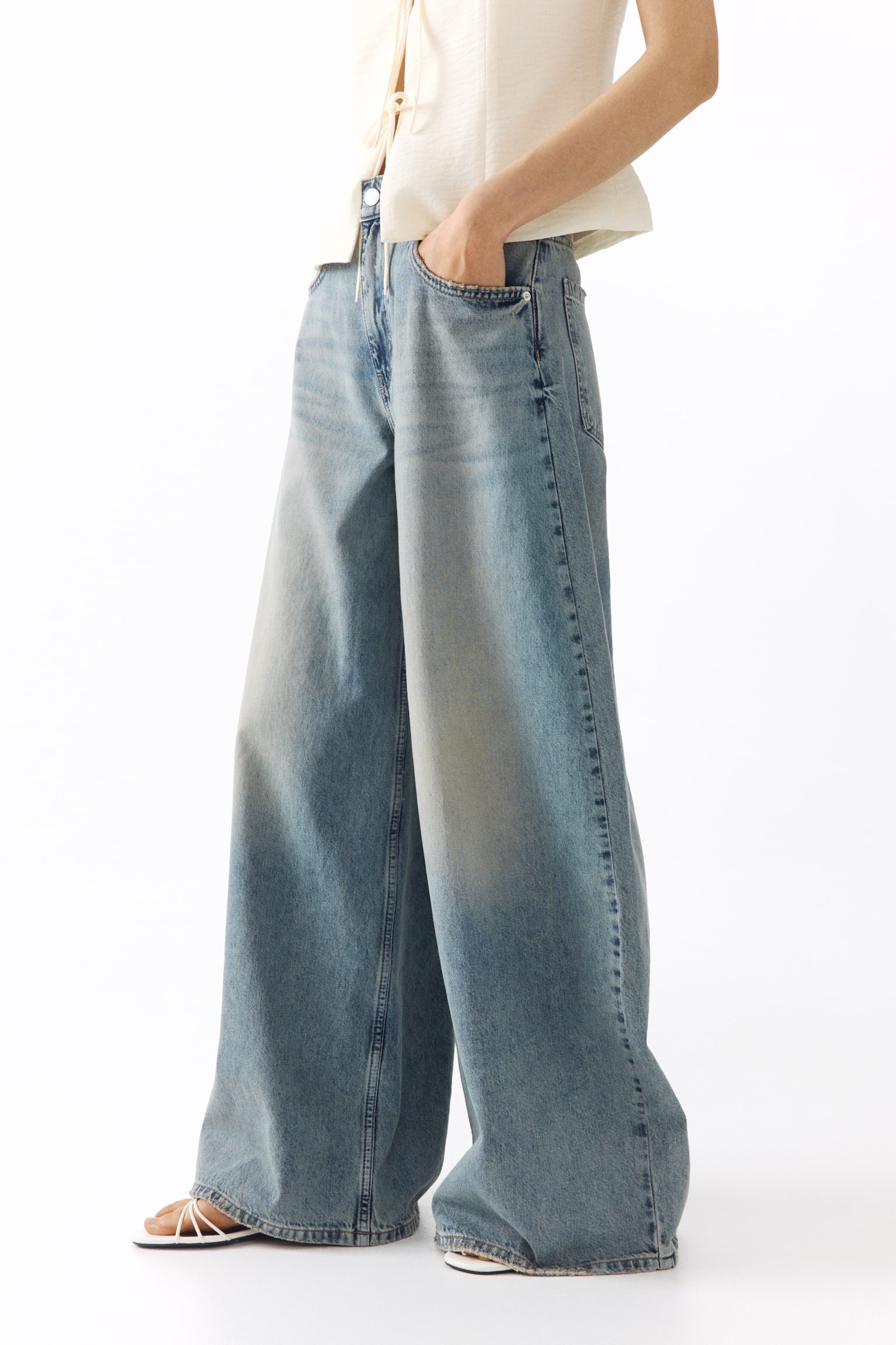 Barrel High Waist Jeans - Licht denimblauw - 8