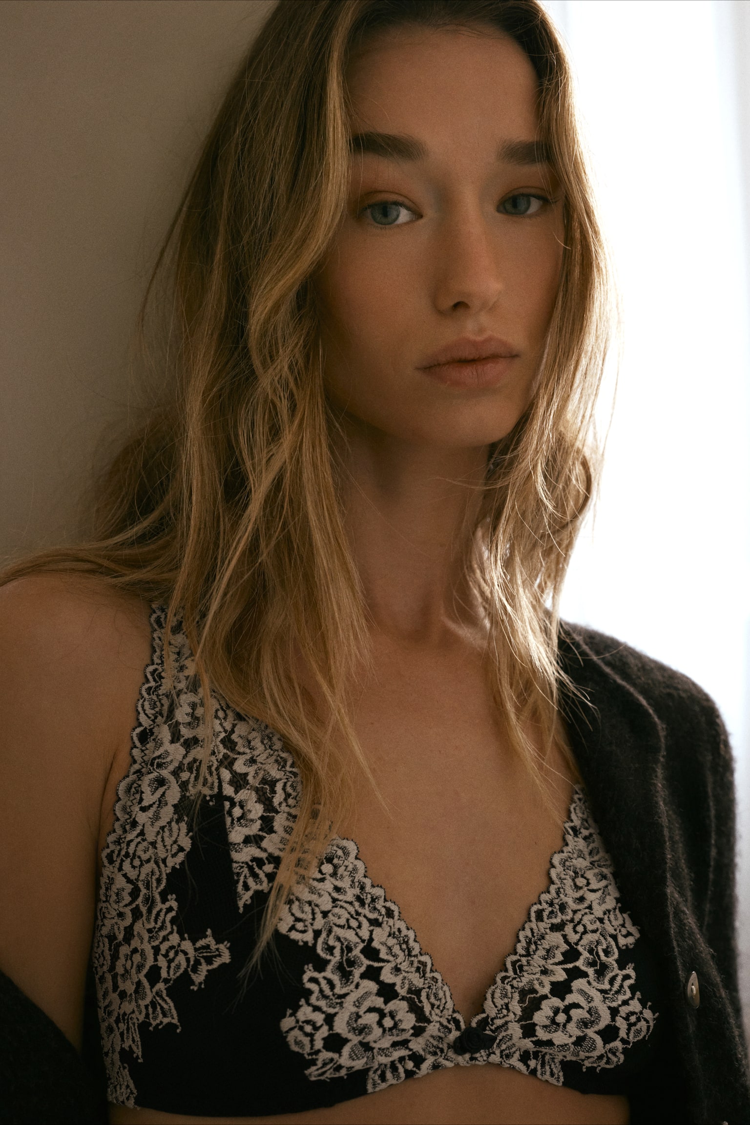 Padded soft lace bra - Black/Cream/Light pink/Dark brown - 4