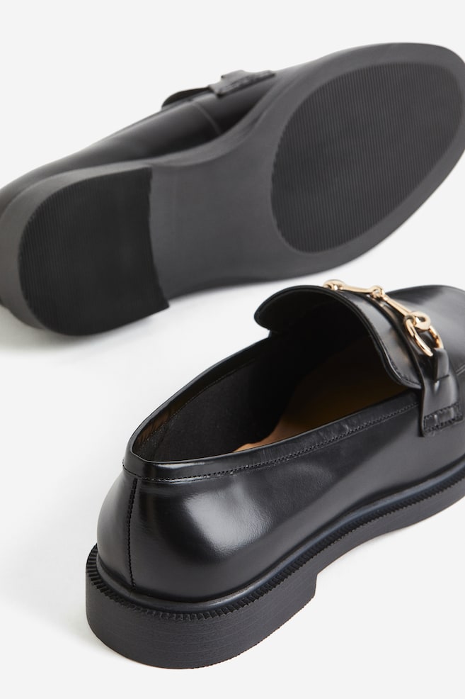 Leather loafers - Black/Black - 2