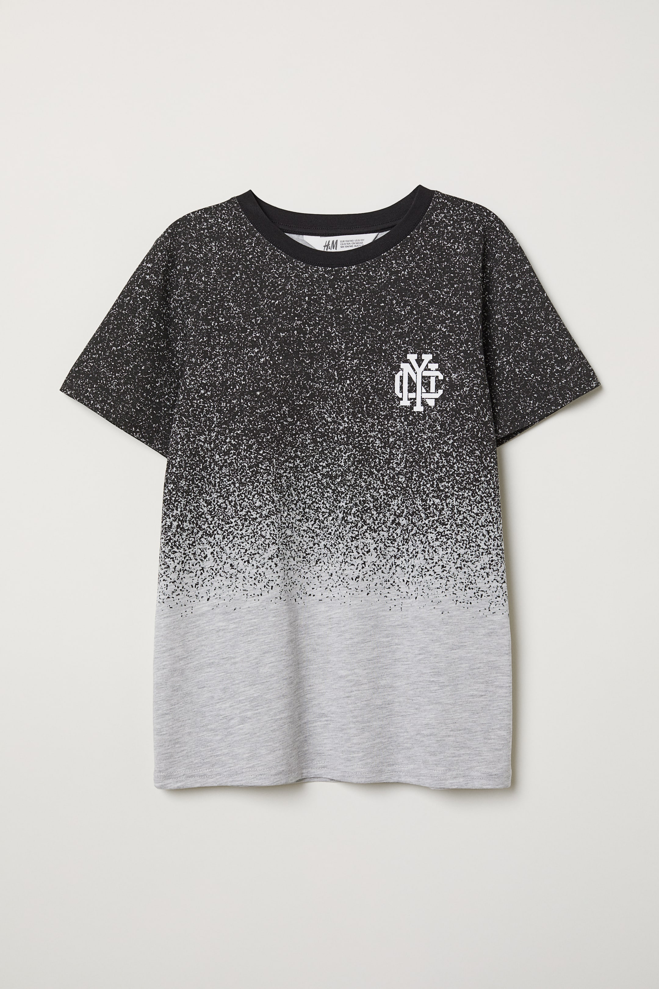 Printed T-shirt - Light grey/Black - Kids | H&M GB