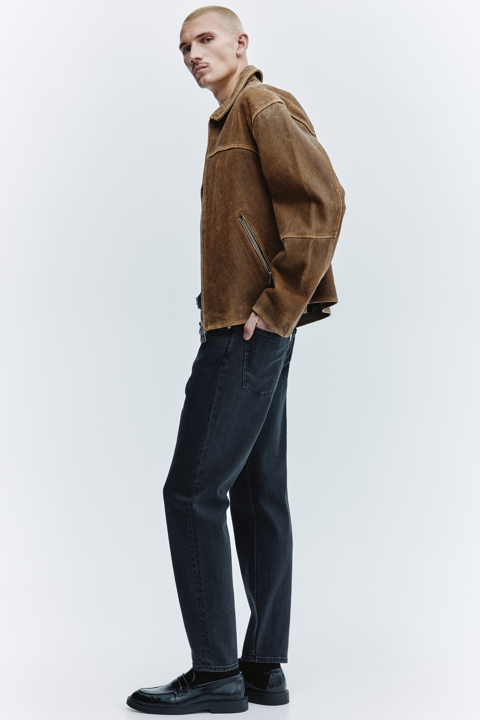 Tapered jeans - Denim black/Denim blue/Dark denim blue - 4