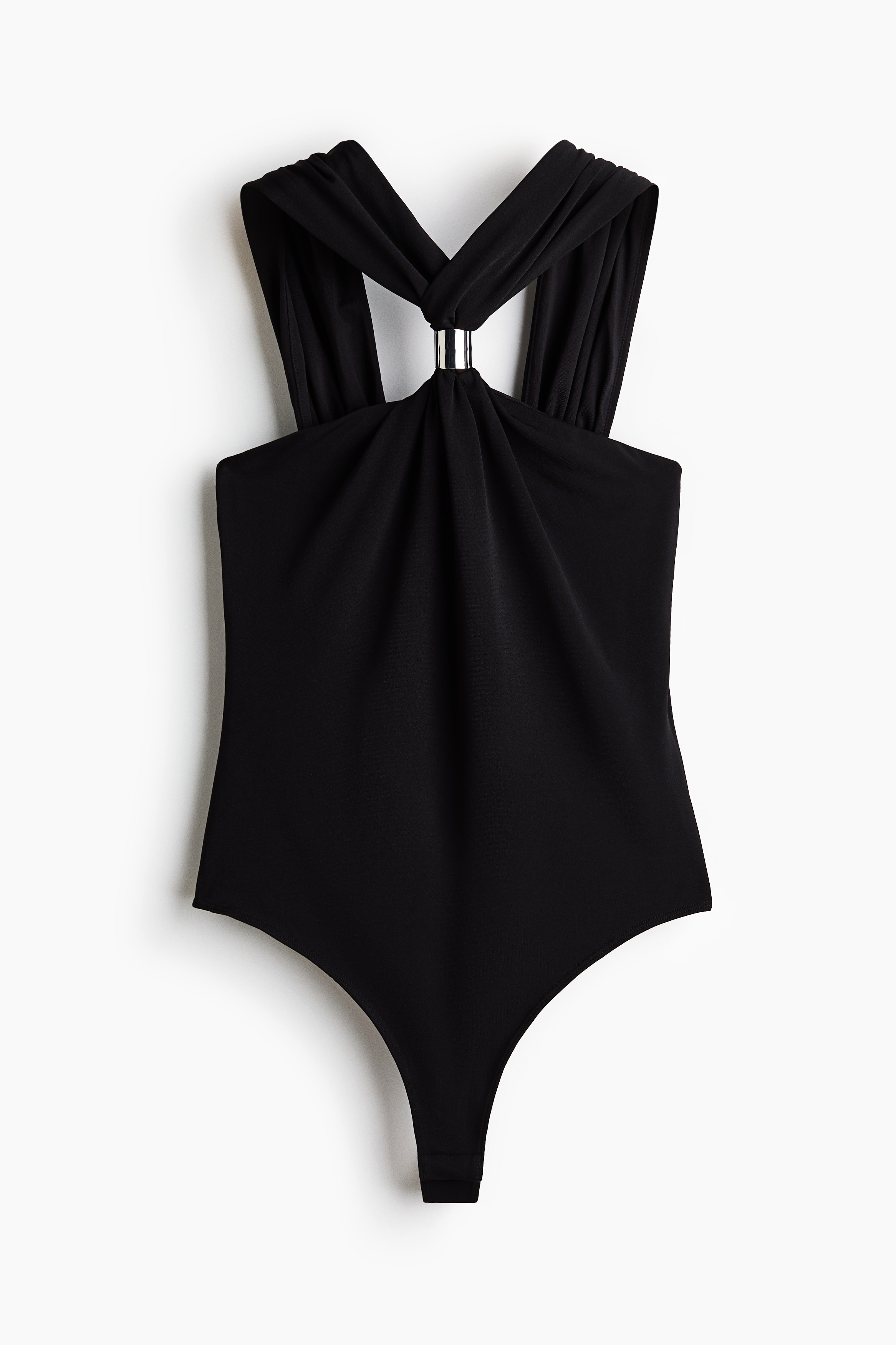 Crêpe Bodysuit - Black/Cream