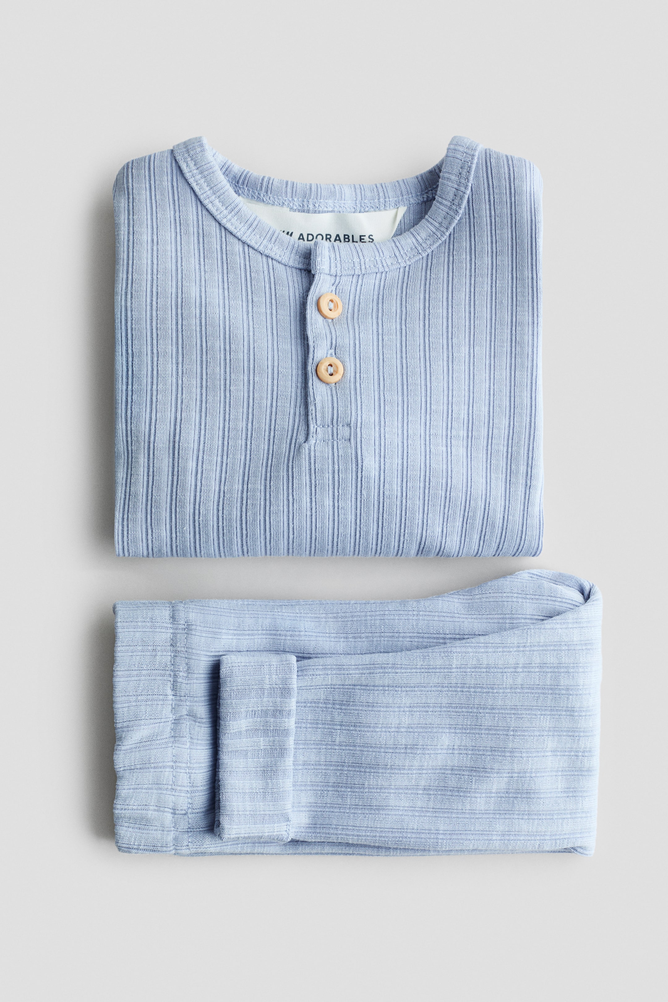Детские джинсы H&M 2-Piece Ribbed Jersey Set — фото 2