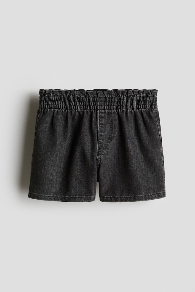 Loose Fit denim shorts - Black/Light denim blue/Light denim blue/Black - 1
