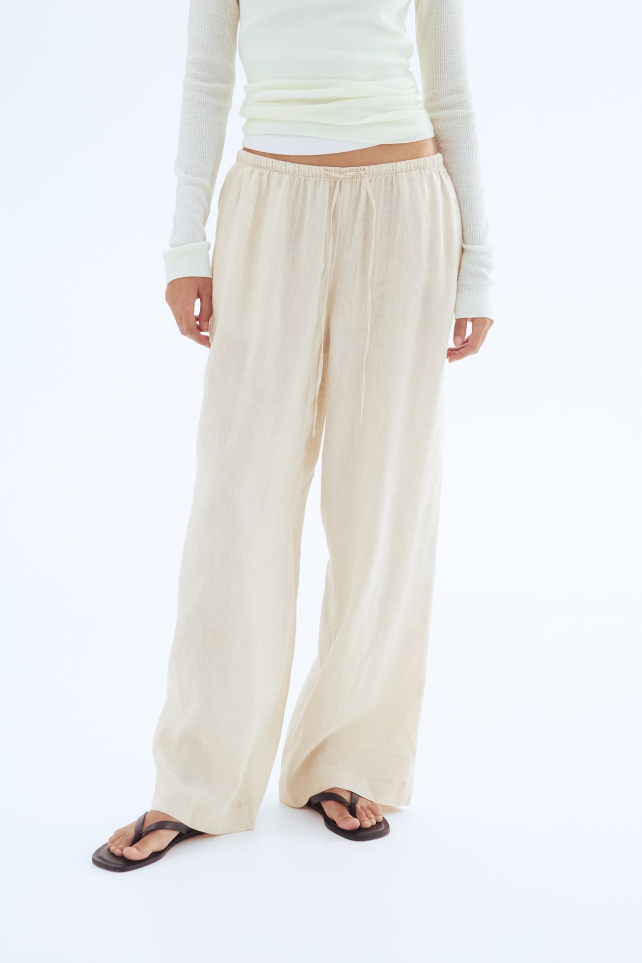 Linen Drawstring Pants - image 2