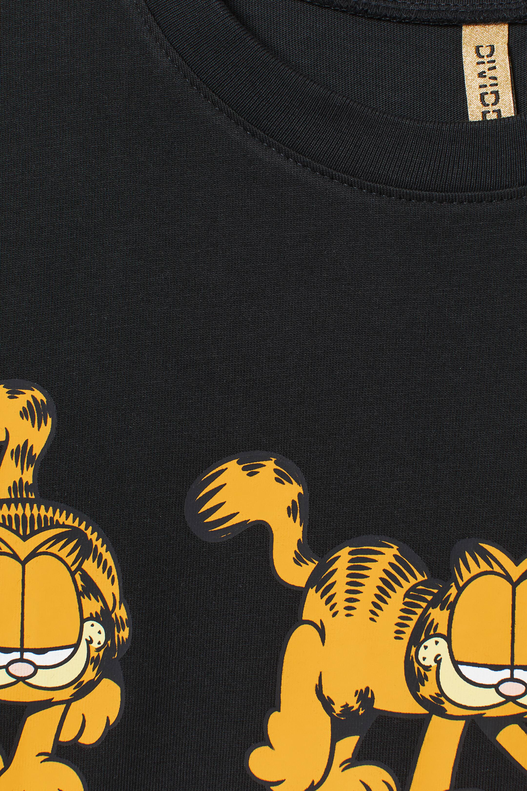 查看大圖: 寬鬆T恤洋裝 - 黑色/加菲貓 - Ladies | H&M 2