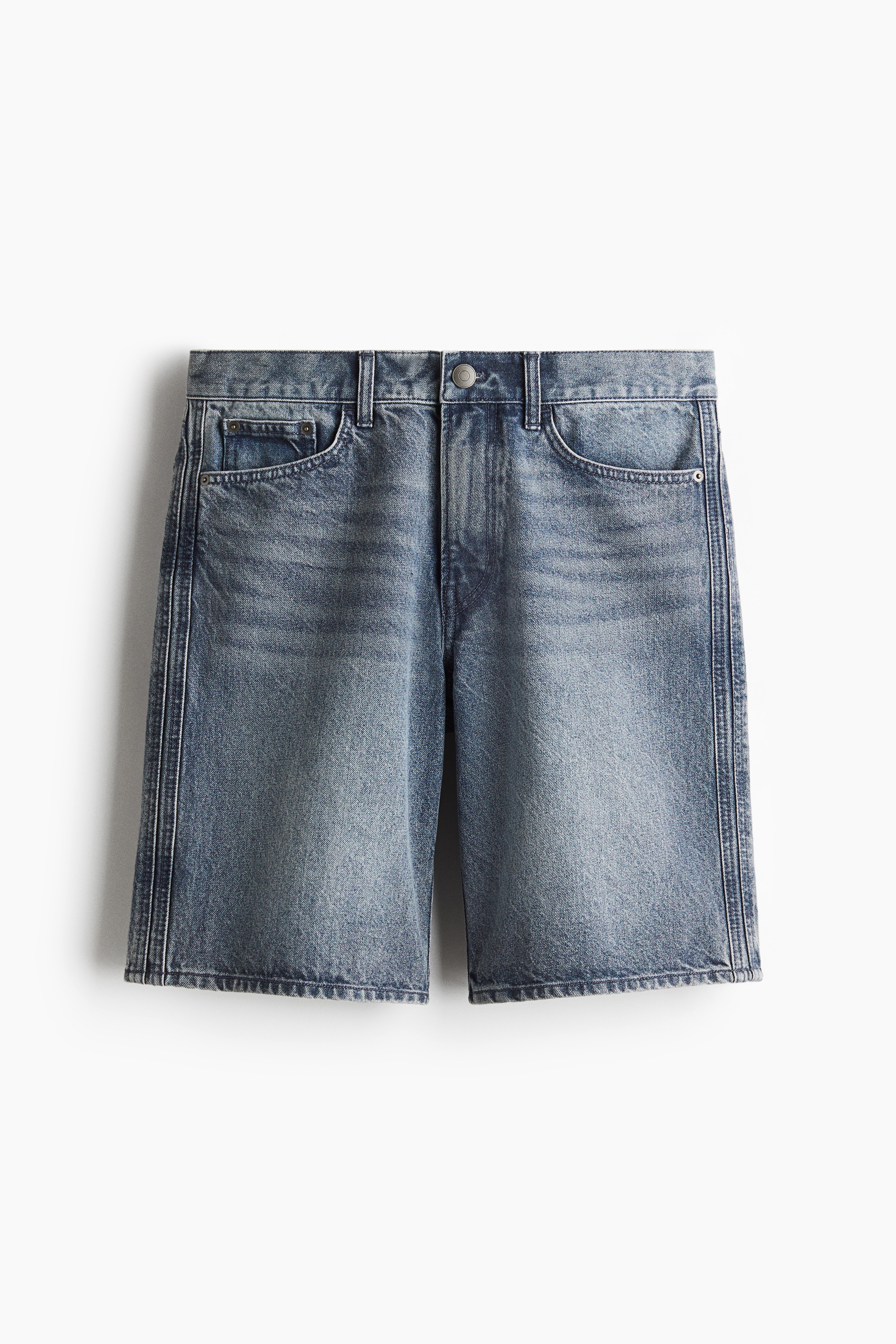 Loose-Fit Denim Shorts - Denim blue/Denim gray