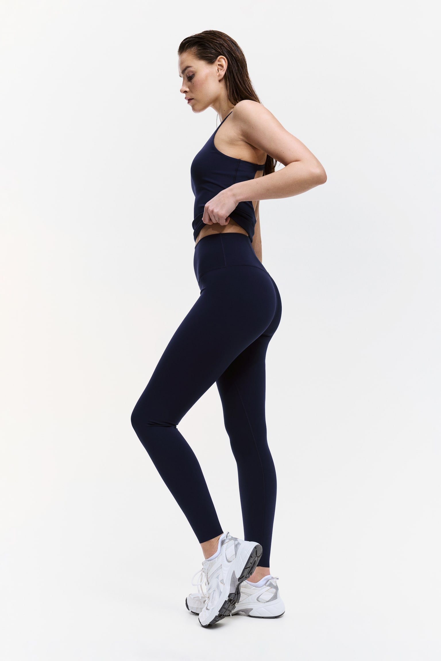 SculptMove™ High-waisted leggings - Navy blue/Black/Dark grey/Beige/Dark fuchsia - 1