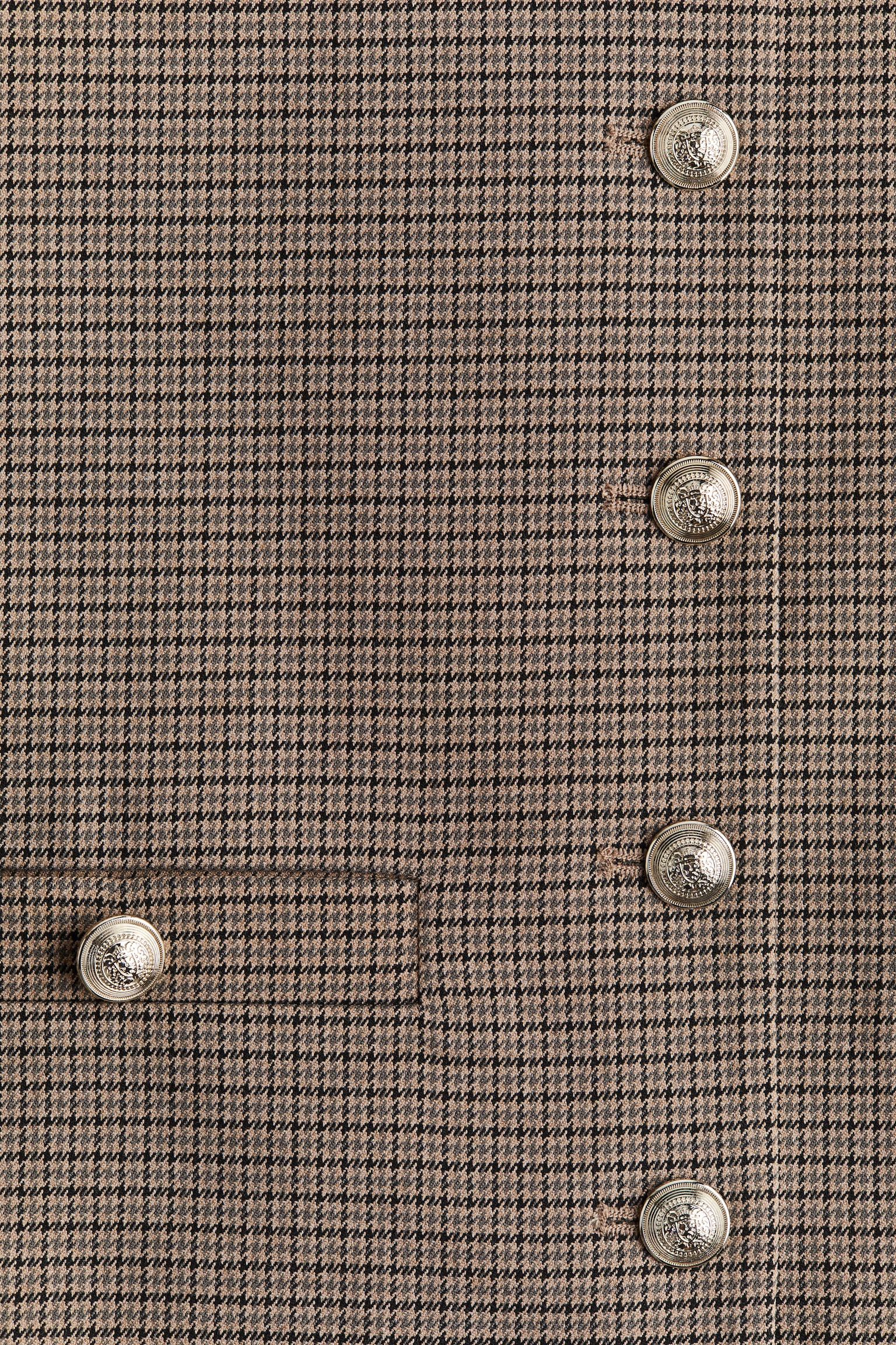 Short jacket - Beige/Dogtooth-patterned/Black/Dark khaki green - 4