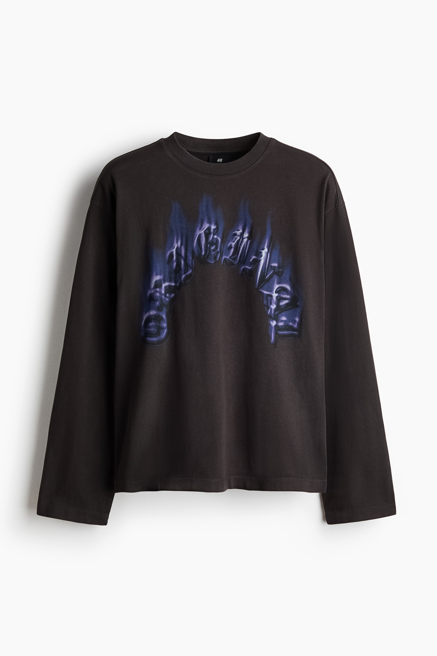 Relaxed-Fit Long-Sleeved T-Shirt - Black/Cream/K.O - 1
