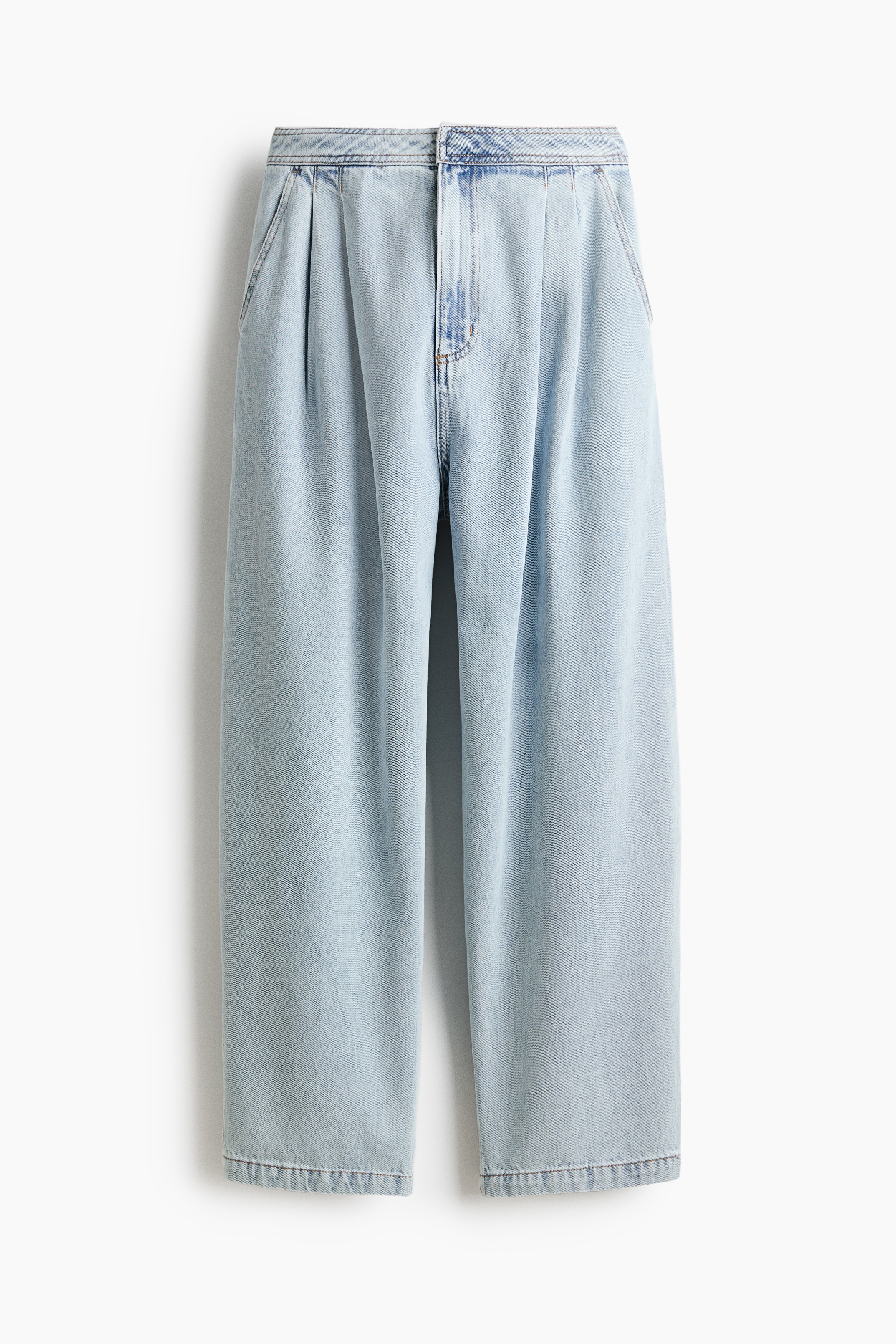 Barrel High Waist Ankle Jeans - Light denim blue