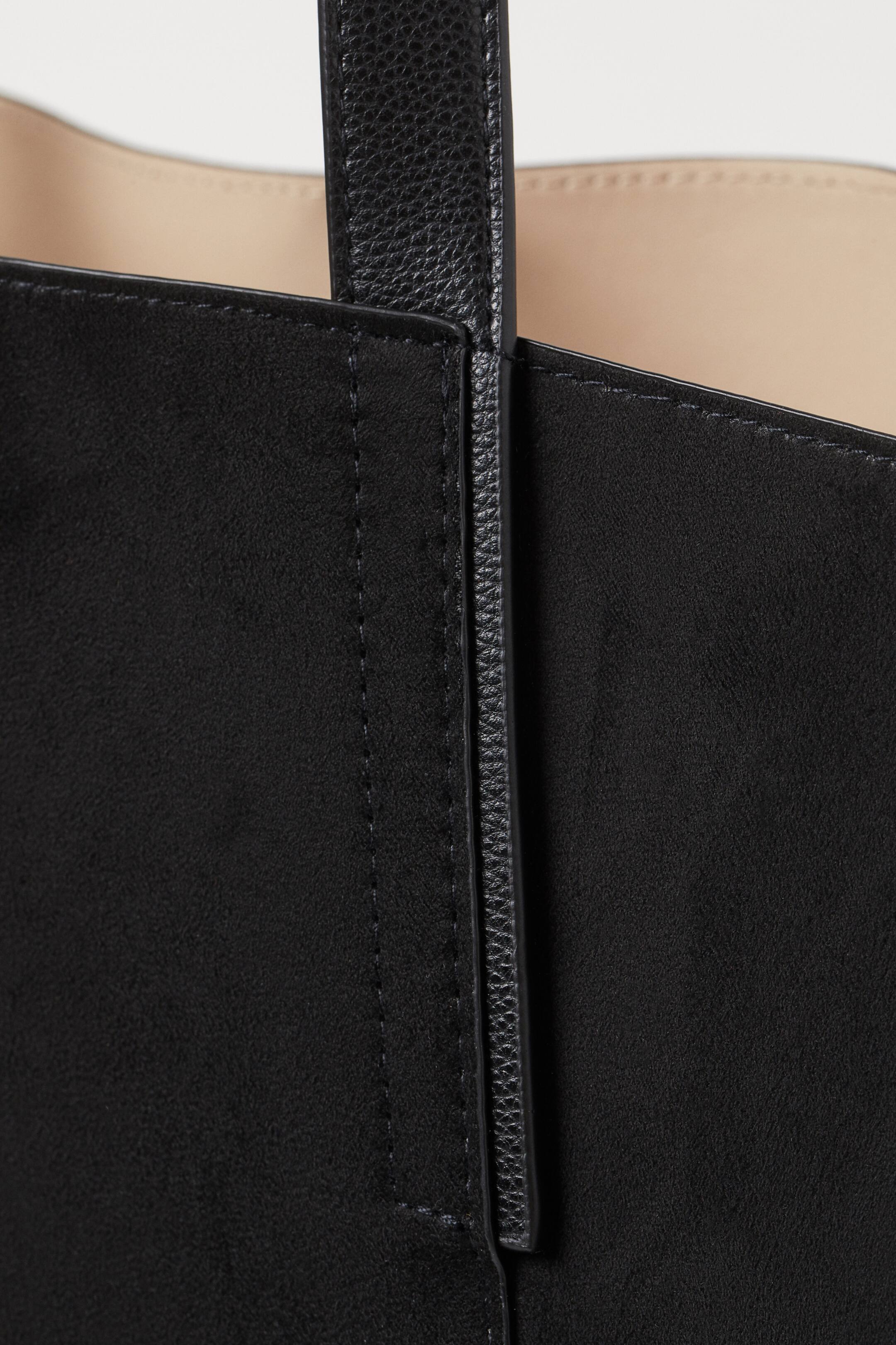 Xem ảnh lớn hơn: Túi shopper giả da lộn - Màu đen - Ladies | H&M VN 3